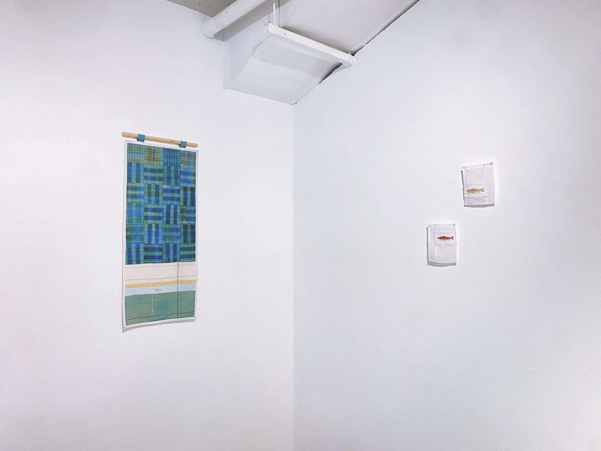 (4) "That Fishing Man" 2024, see "sewing and embroidery" || (5) "Swimming Together" 2025