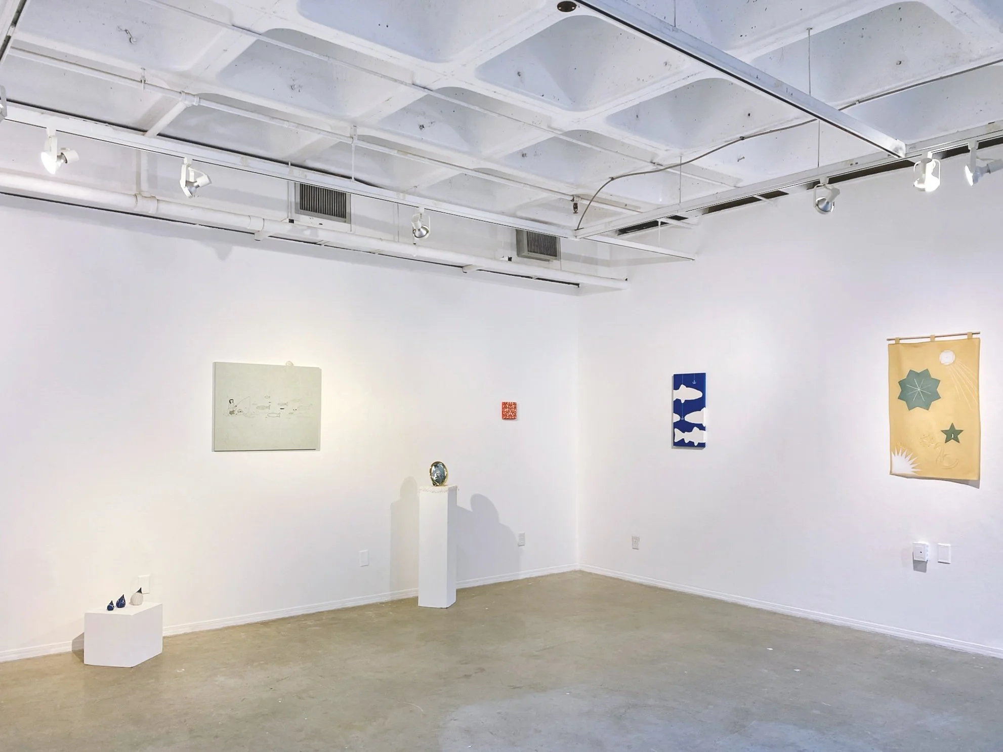 (9) "White Lilies in Red" 2024, see "printmaking" || (10) "Got a Bite!" 2025