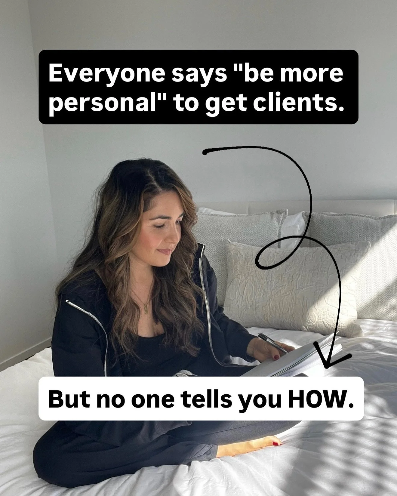 If you just swiped through this, you probably felt the frustration.

You&rsquo;re posting personal content because everyone says you should &mdash;
but it&rsquo;s not turning into conversations or clients.

Here&rsquo;s what I&rsquo;ve learned 👇
You