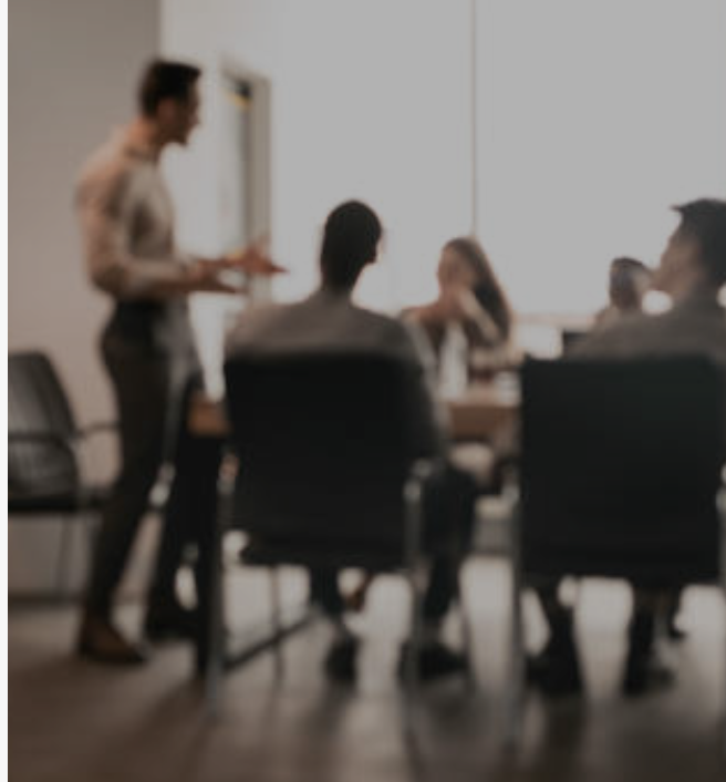 Modern executive boardroom setting representing AI strategy and leadership planning.