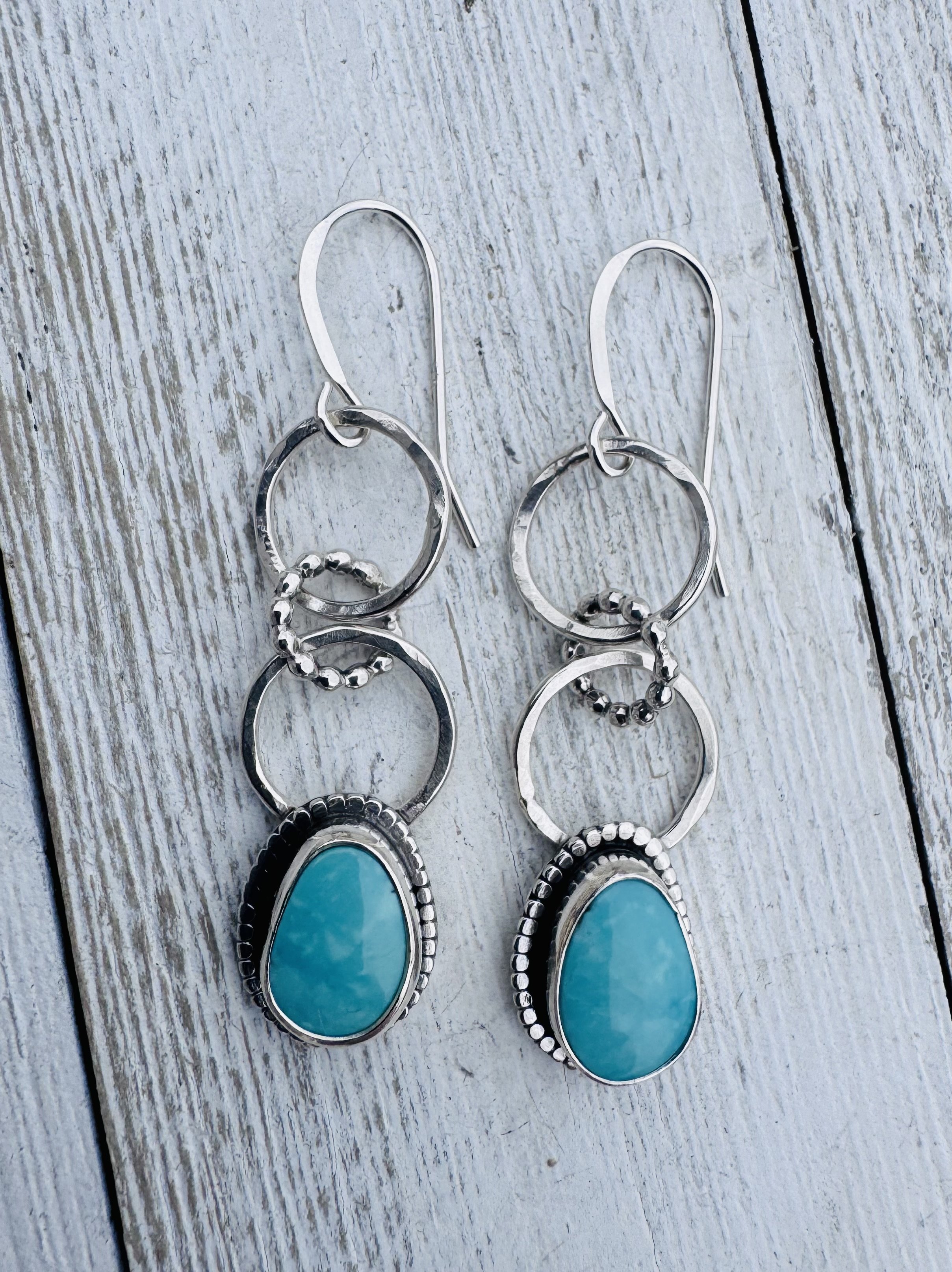 Turquoise Circle Dangles