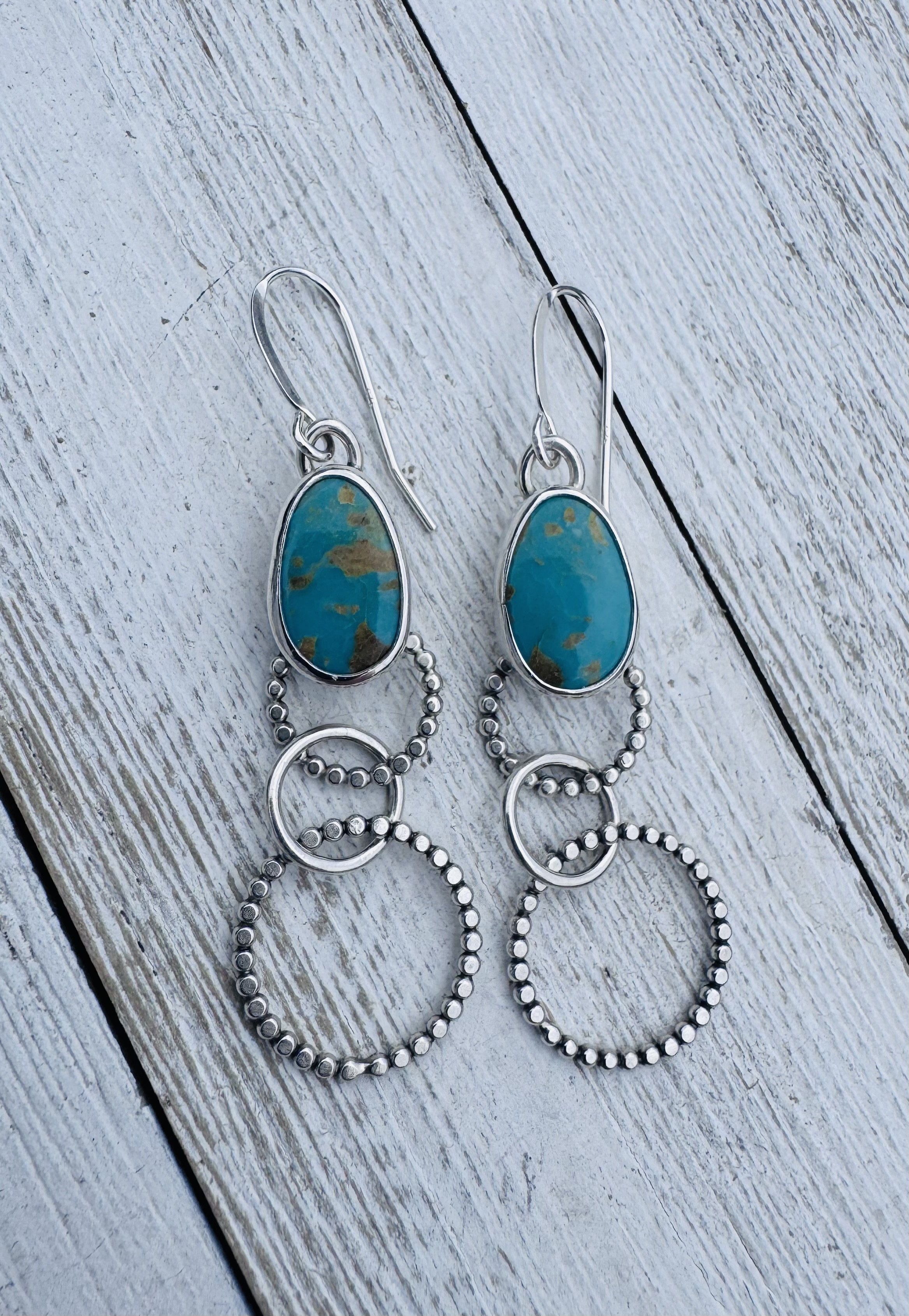 Turquoise Circle Dangles