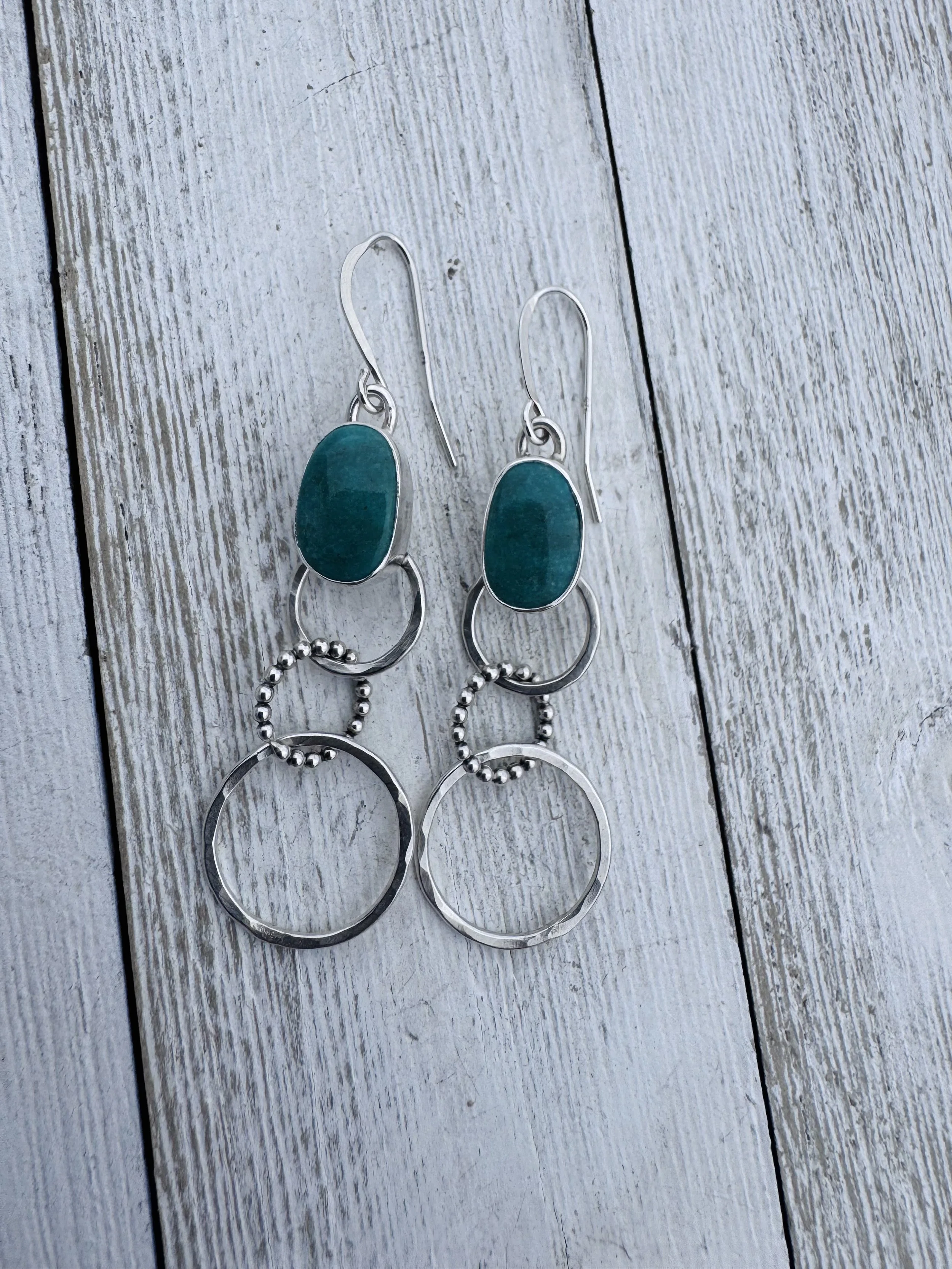 Turquoise Circle Dangles