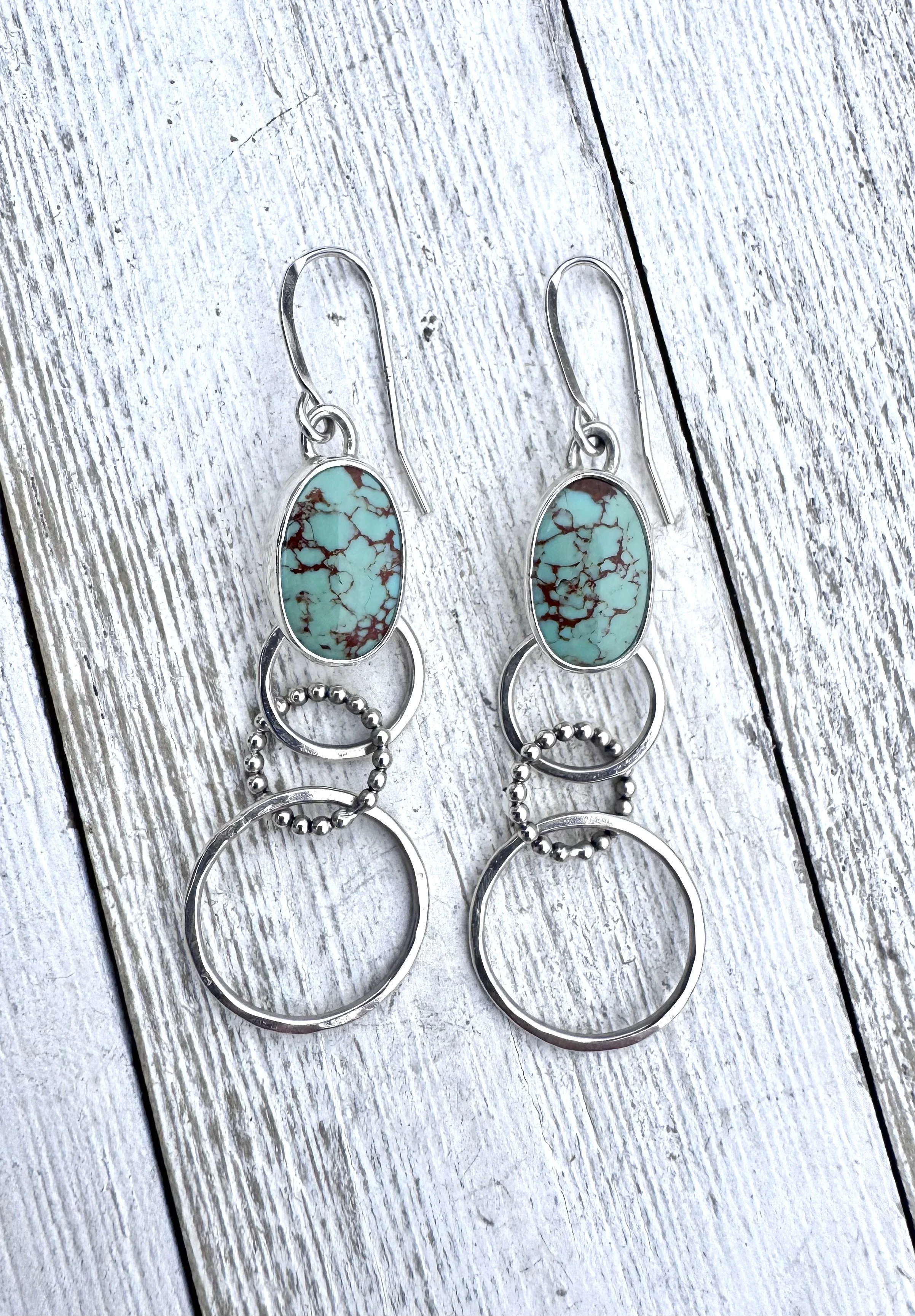 Turquoise Circle Dangles