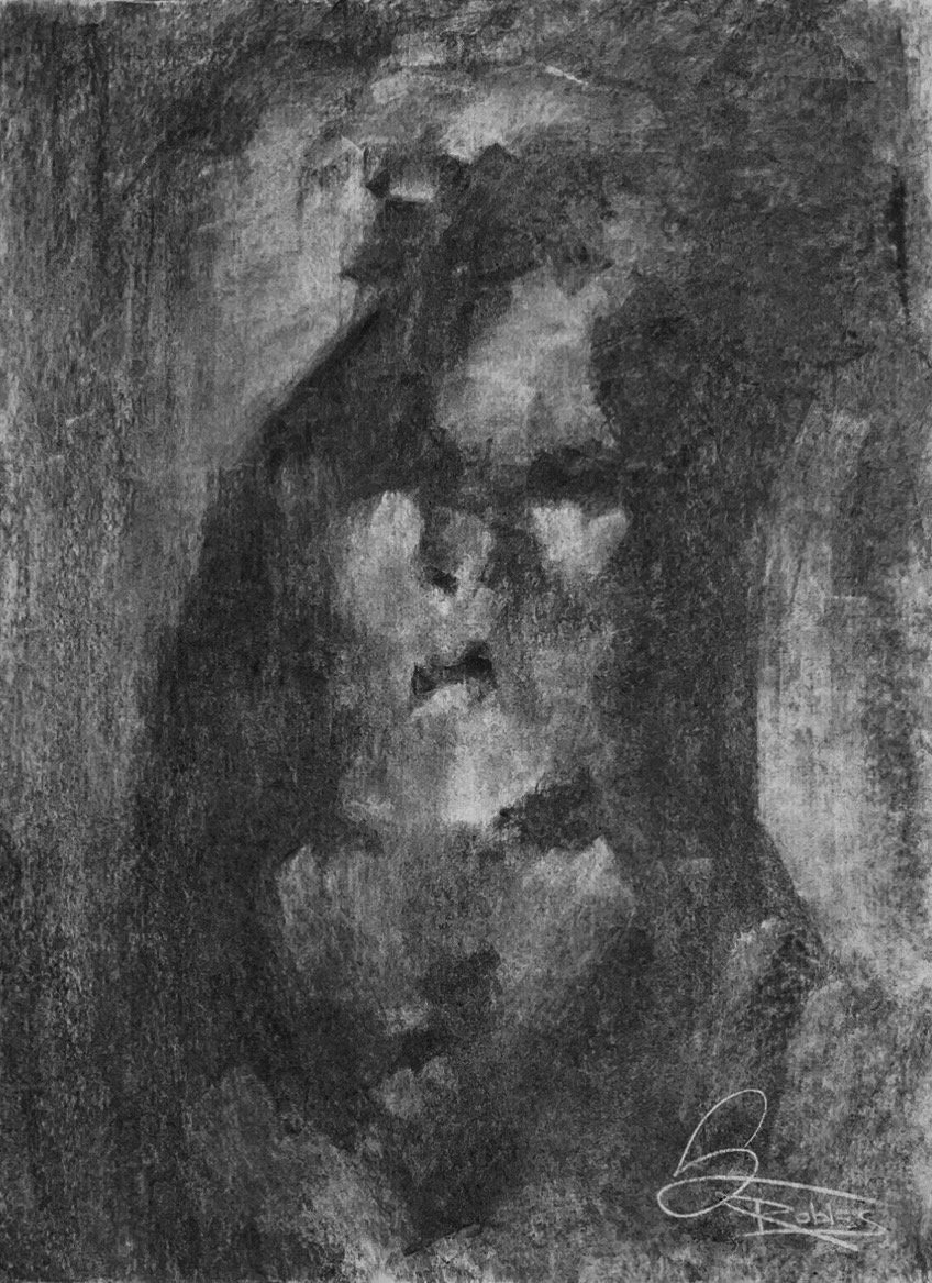 The Beauty | 
Charcoal on paper |
18"x24" |
$2295