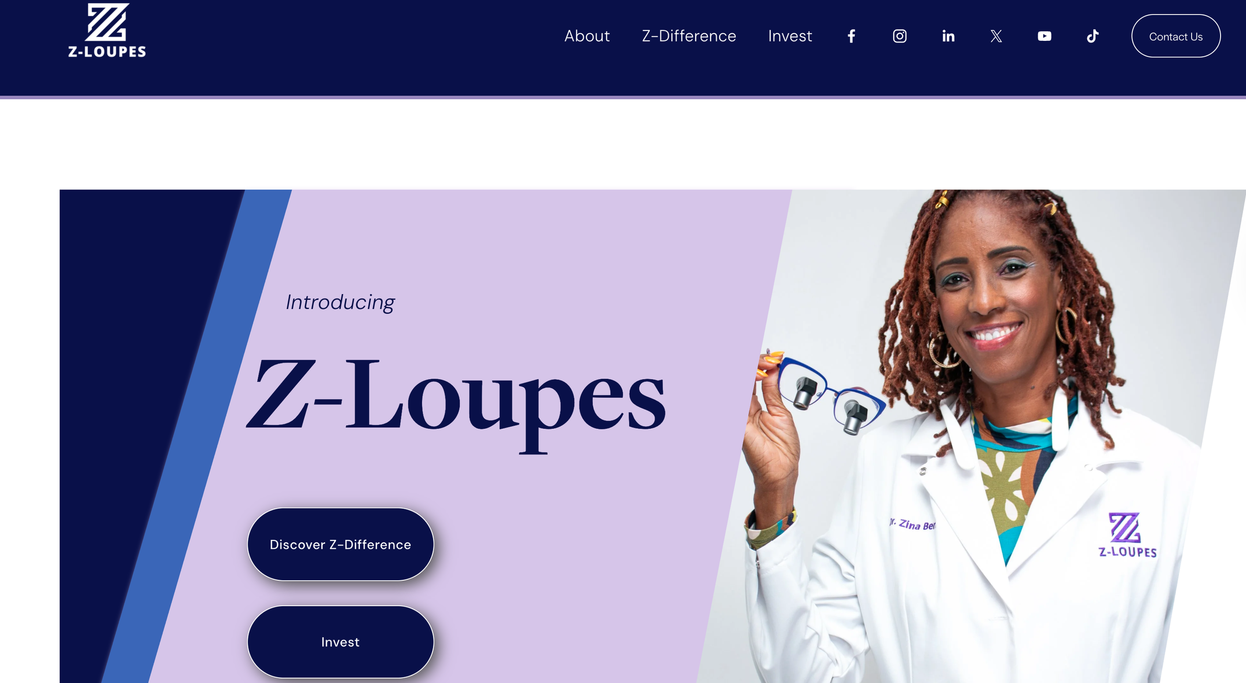 Z-Loupes Website Homepage