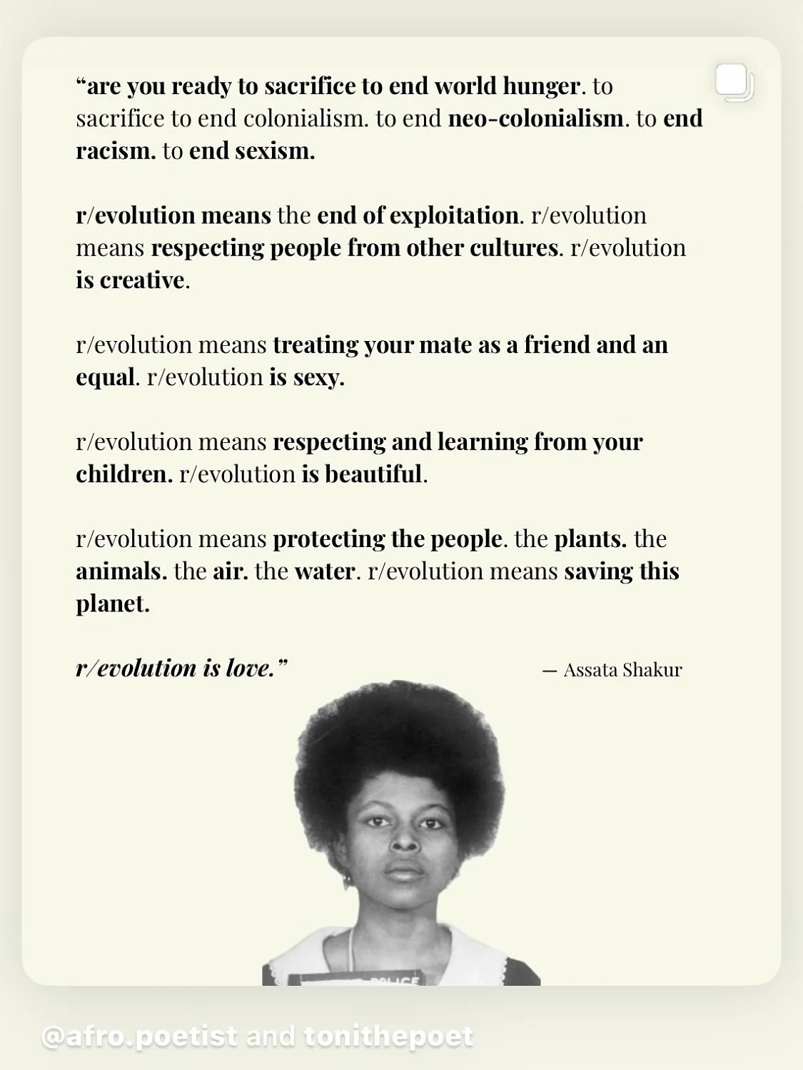 Rest in Power Mama #Assata 
#assatashakur