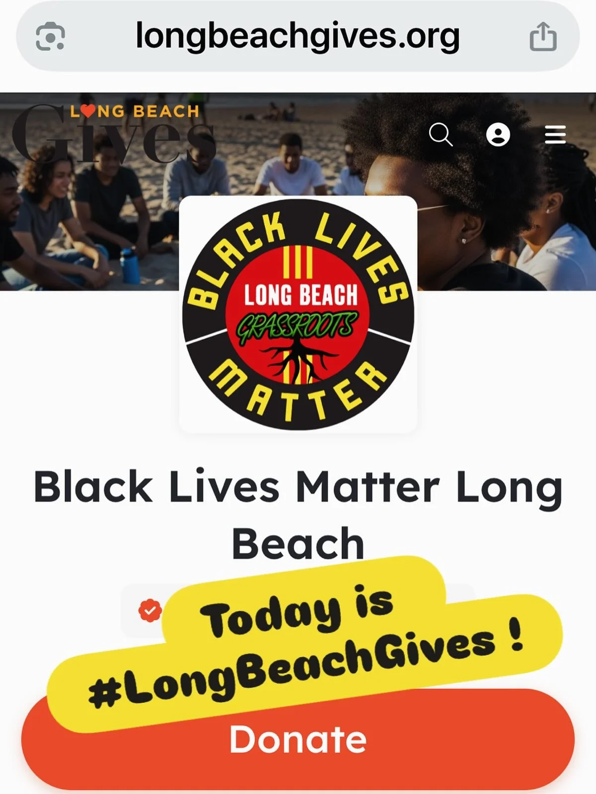 Today is #LongBeachGives! Now more than ever we need organizations like our BLM Grassroots Long Beach chapter that center the needs of our Black community… needs that are often overlooked, like renters rights, economic equity, our wellness, an