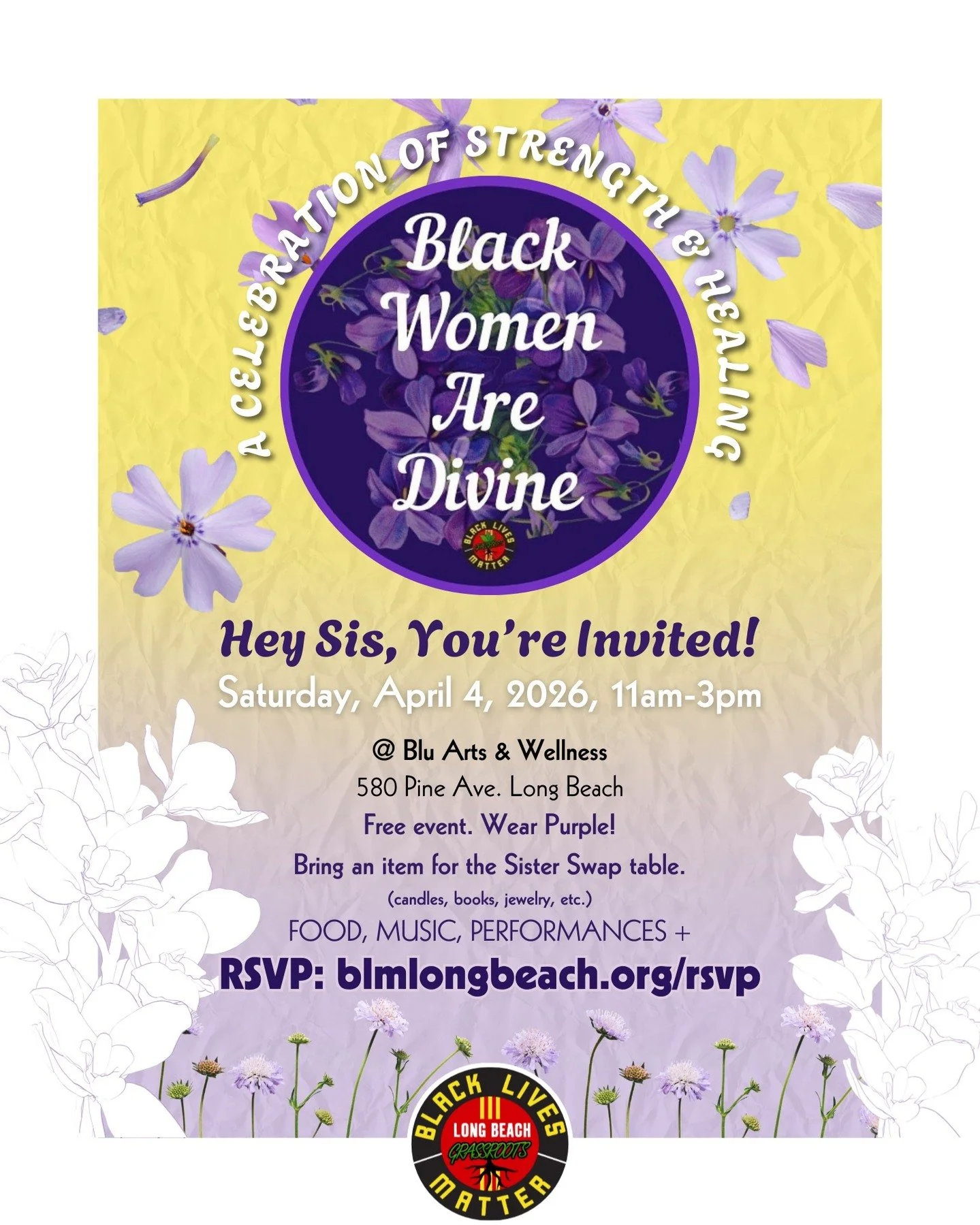 ✨ Hey Sis, you&rsquo;re invited. ✨

Join us for Black Women Are Divine, a joyful gathering celebrating the beauty, brilliance, and power of Black women. 💜

Each year, communities across the country come together through Black Lives Matter Grassroots