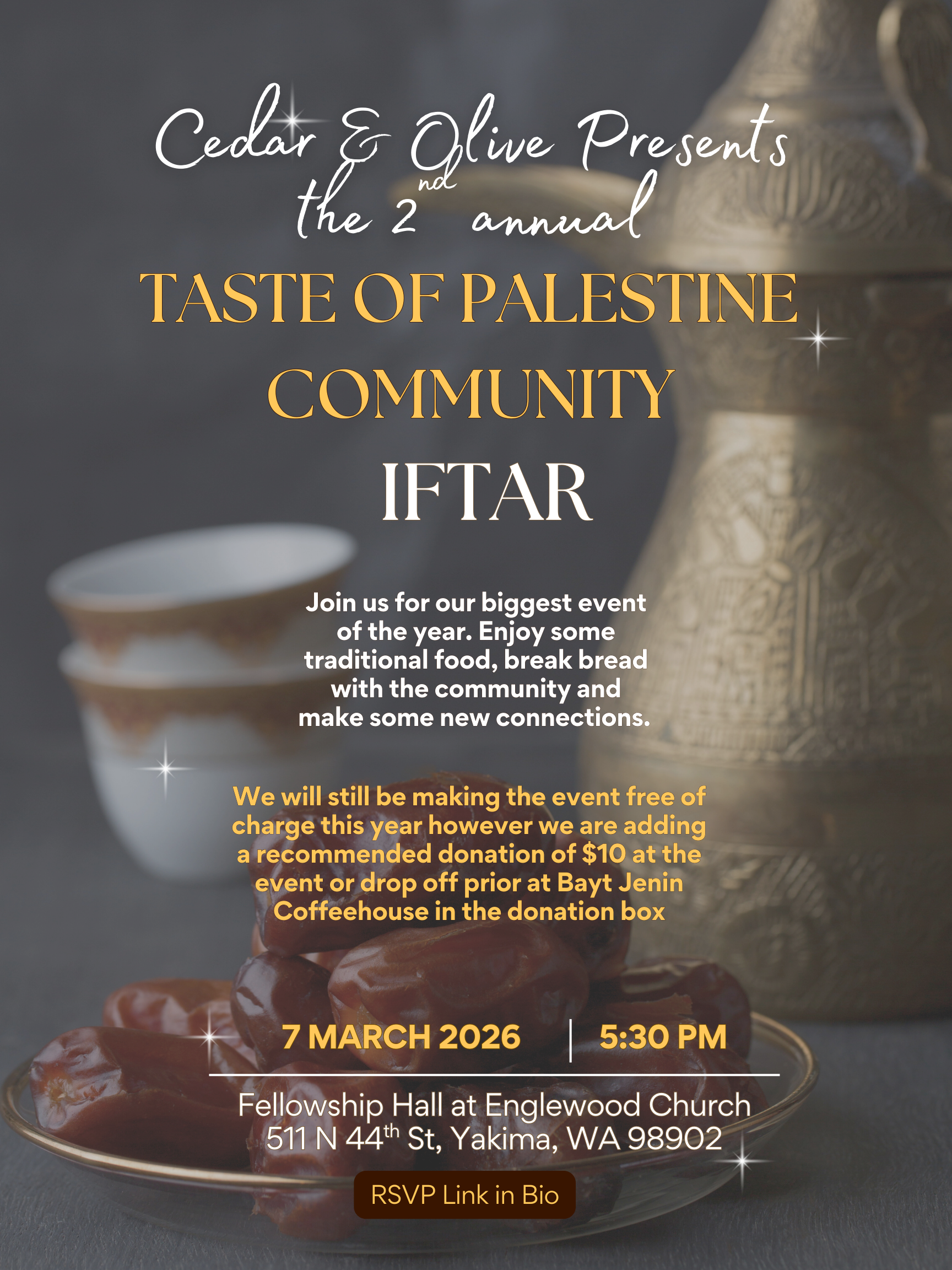 Cedar &amp; Olive Presents: Taste of Palestine Community Iftar 