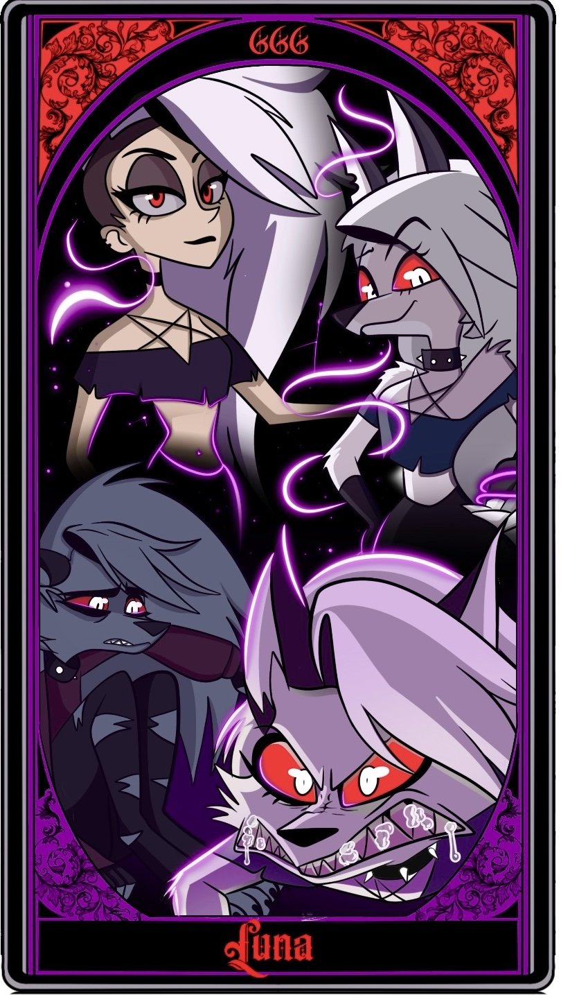 Luna tarot sticker