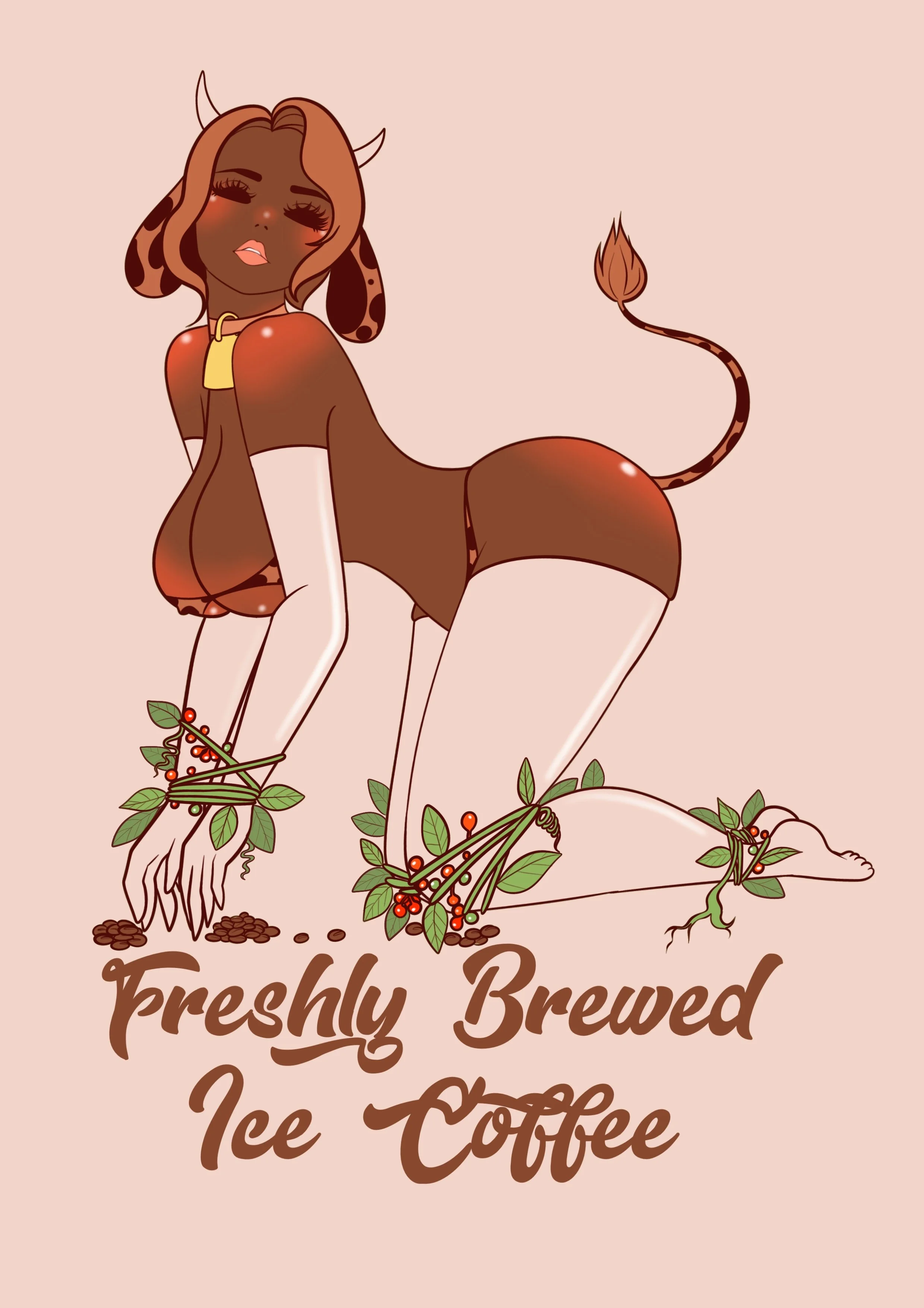 Freshly brewed iced coffee