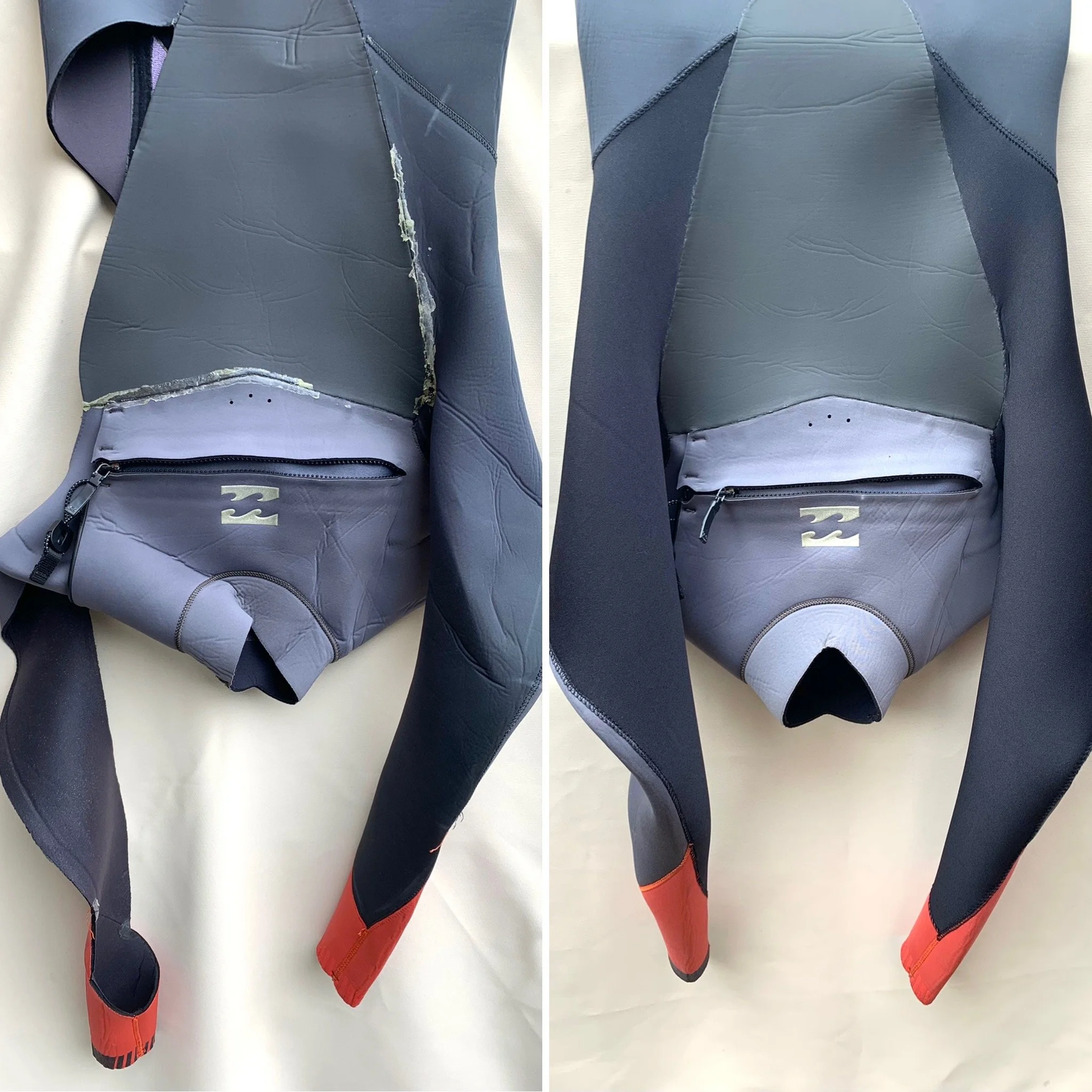 Combinaison Billabong réparée par TEARING WAVES