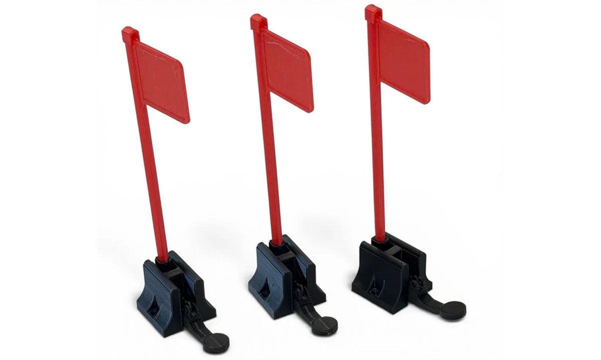 Flip Up Red 6in. Tall Model H.   (3 Pack)