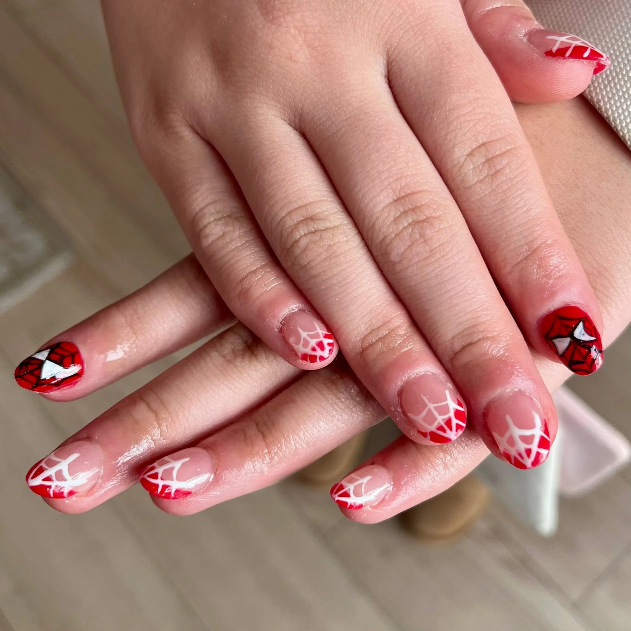 Spidey-chic but make it nails 🕸 // Tier 3 by @polished.with.purpose_ 

Polished Hamilton is open Tuesday-Saturday from 10-7pm and Sunday 10-4! Book online @ polishedhamilton.com 

#nailsdesign #nailtechs #nailtech #NailPolish #SalonOpening #nailsart