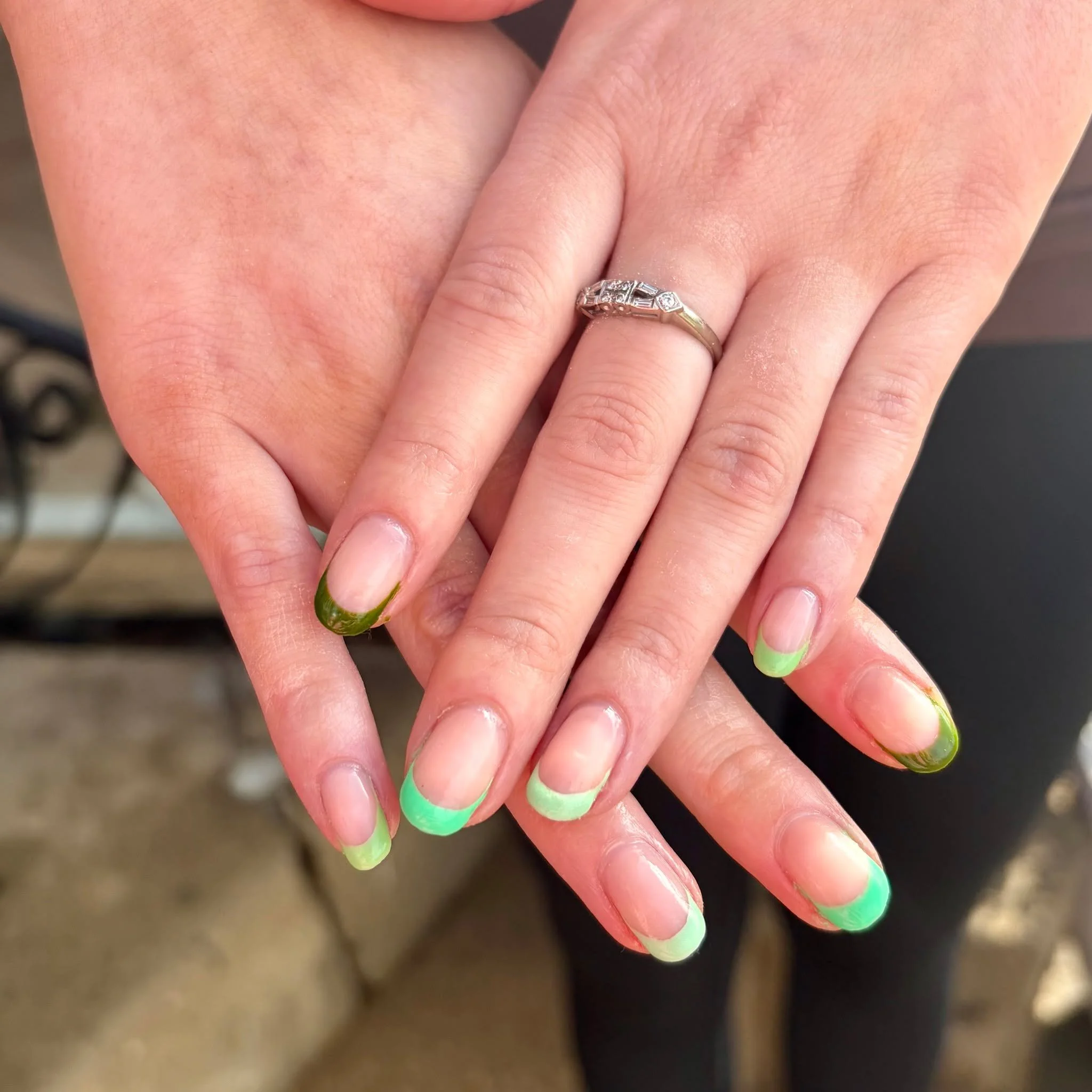 A little green for St. Patty&rsquo;s Day 💚✨ // Tier 2 nail art by Nina 

Polished Hamilton is open Tuesday-Saturday from 10-7pm and Sunday 10-4! Book online @ polishedhamilton.com 

#nailsdesign #nailtechs #nailtech #NailPolish #SalonOpening #nailsa