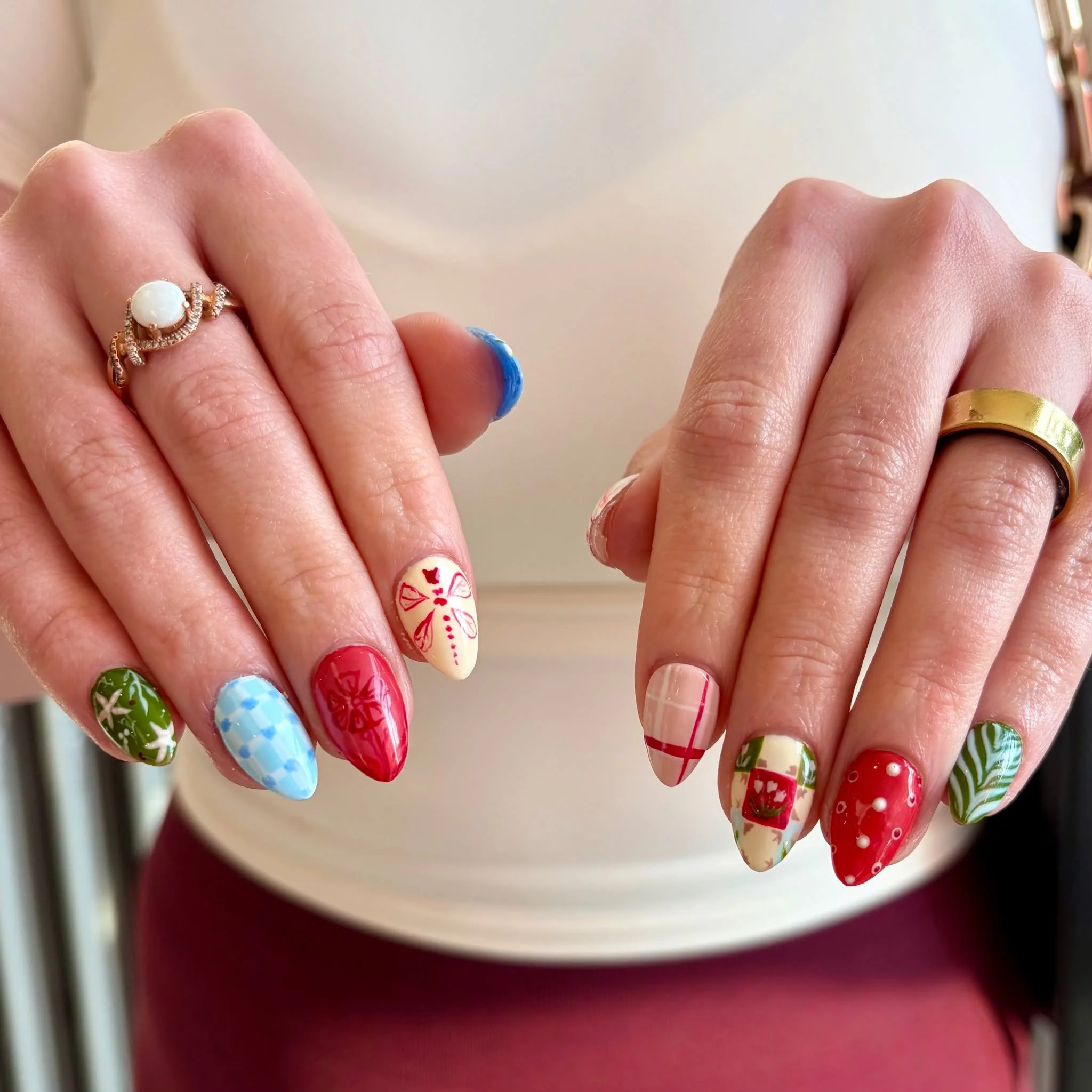 Spring is officially here and so are the colorful nails 🌷✨ // Tier 3 nail art by @nails.by.ceci 

Polished Hamilton is open Tuesday-Saturday from 10-7pm and Sunday 10-4! Book online @ polishedhamilton.com 

#nailsdesign #nailtechs #nailtech #NailPol