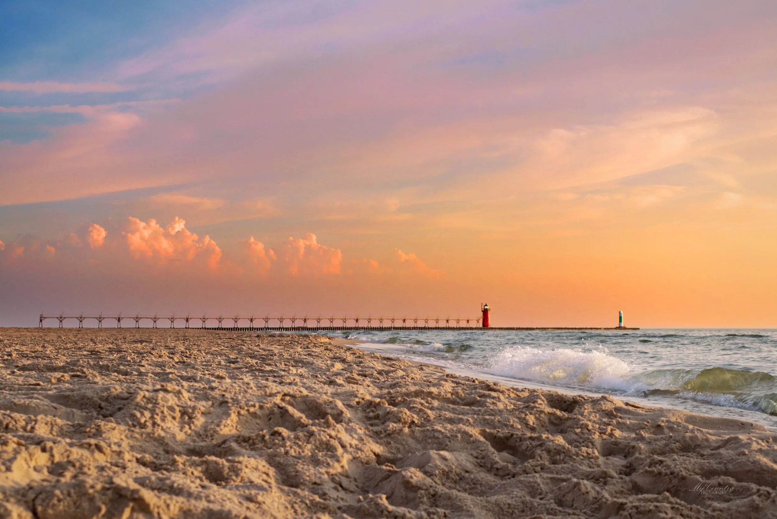 South Haven Lighthouse Sunset