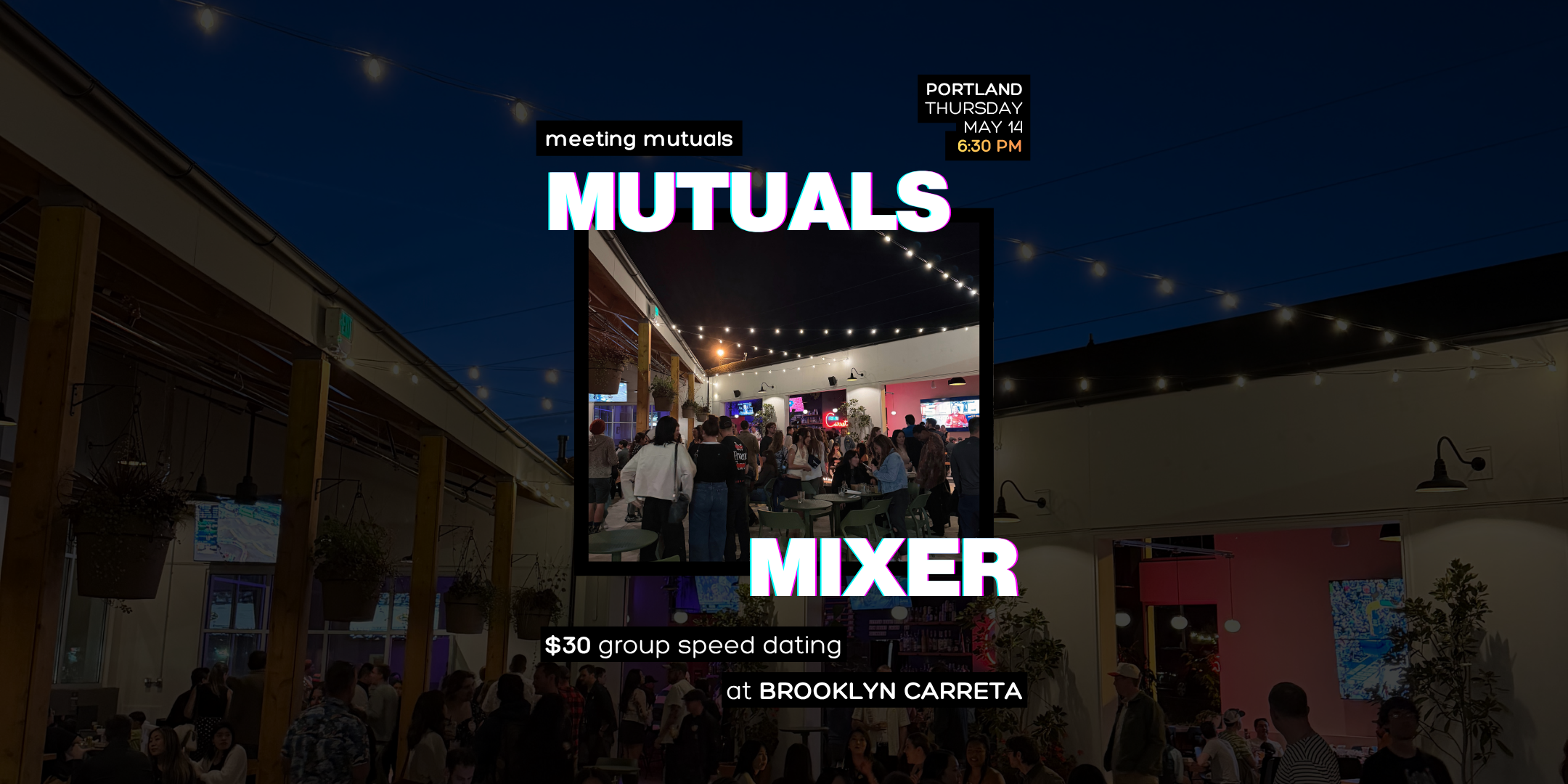 PORTLAND | Group Speed Dating | at Brooklyn Carreta | 21+