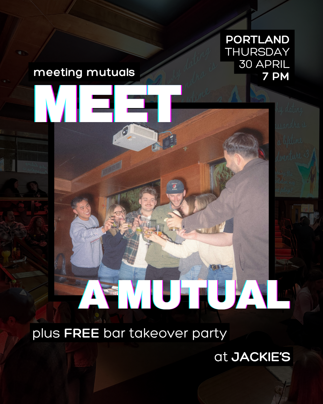PORTLAND | Dating Profile Presentations + Bar Takeover | at Jackie's | Free