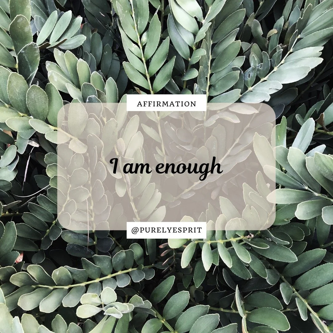 Start your weekend in the right frame of mind!

"I am enough" is something that bears repeating a few times, isn't it?

Follow for more weekly affirmations, reminders, and journaling prompts!

#affirmation #weekend #wellness #purelyesprit