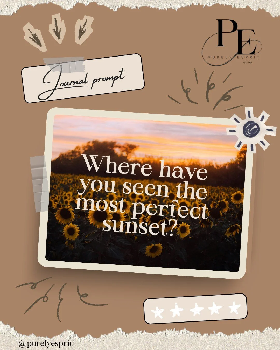 There's no better time to start journaling than the end of the work week. It's a great way to wind down and de-stress!

Sometimes we need a bit of a prompt to get us started though. So let us know when and where did you see the most perfect sunset?

