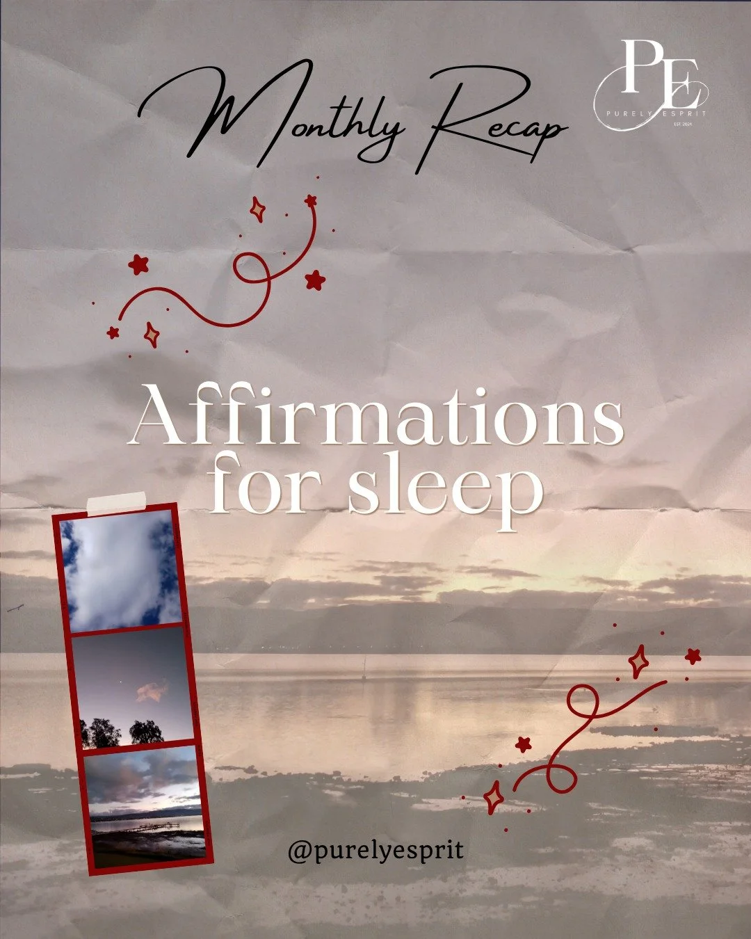 Here&rsquo;s your monthly recap of our affirmations so that you can save it for later!

This month we focused on affirmations you can say before bed to improve your quality of sleep. 

#sleep #sleepbetter #affirmations #healthandwellbeing #purelyespr