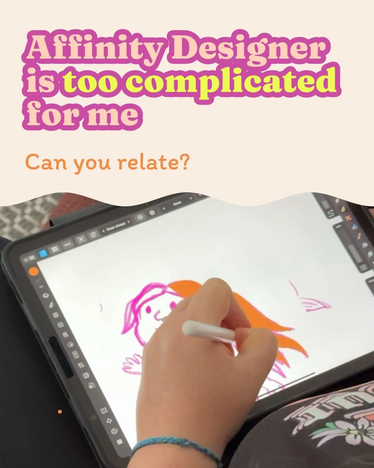 Affinity Designer isn&rsquo;t too complicated.

You just don&rsquo;t need to understand every button, panel, and setting in order to create artwork.

There&rsquo;s SO much you can do using just a few basic tools so I made a free beginner workbook and