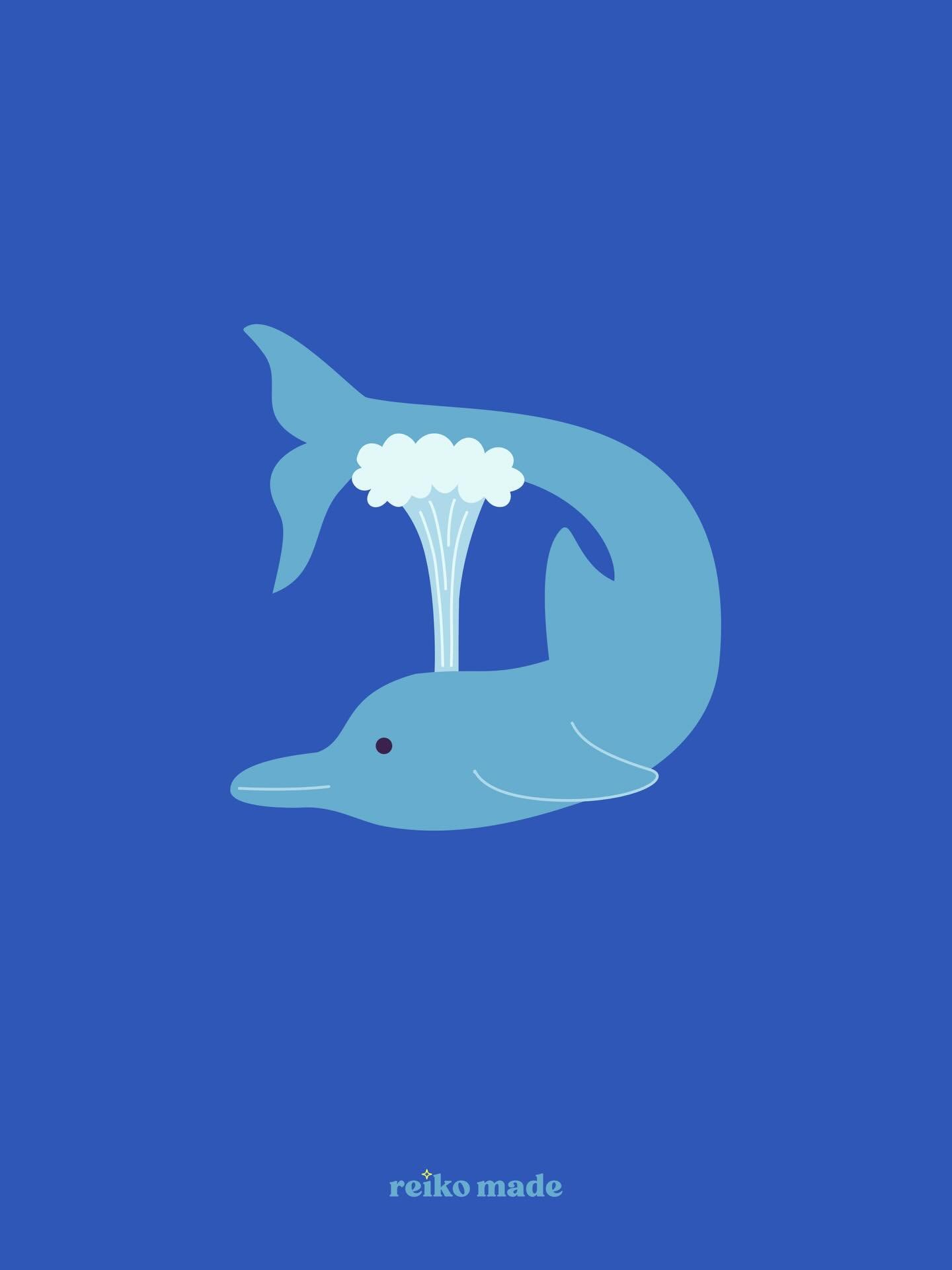 D is for Dolphin.

I wasn&rsquo;t sure if I wanted to do a deer for this letter or a dolphin but the dolphin just seemed to make more sense for the letter shape.

#36dayswot_2026 #animalletters #animalalphabet #disfordolphin