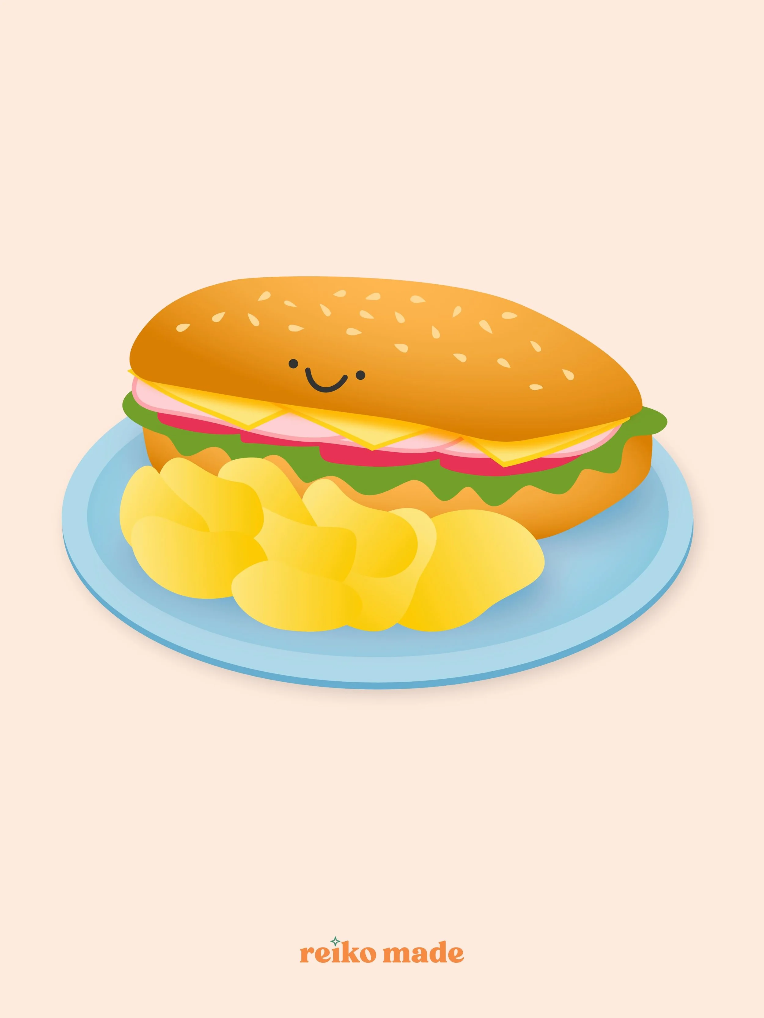 Since I posted the illustration the other day of the instant noodles, I decided that this week would be all about quick meals that I make for myself when I&rsquo;m alone.
.
Even though I do like eating hot meals for supper, sometimes I just feel like