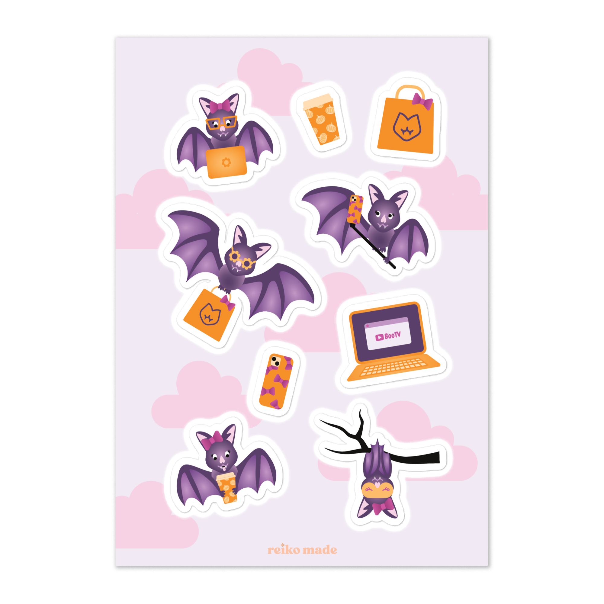 Bat-fluencer Girls Sticker Sheet