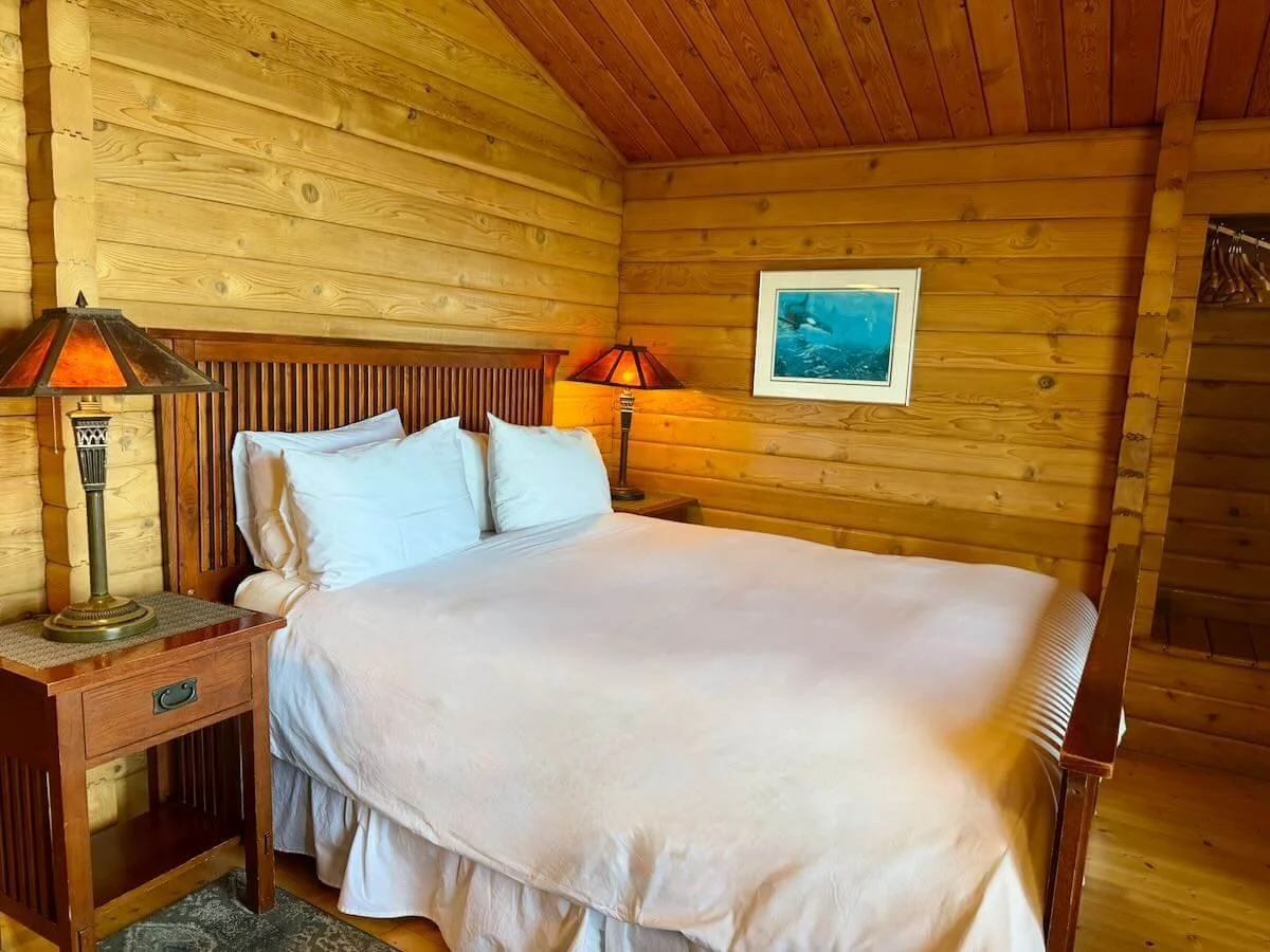 Orca cabin has a queen-sized bed