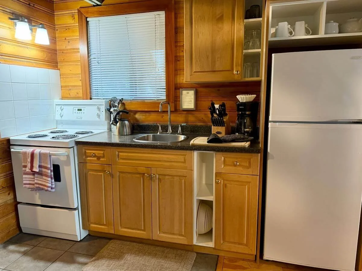 View of the full kitchen layout in Cabin 12