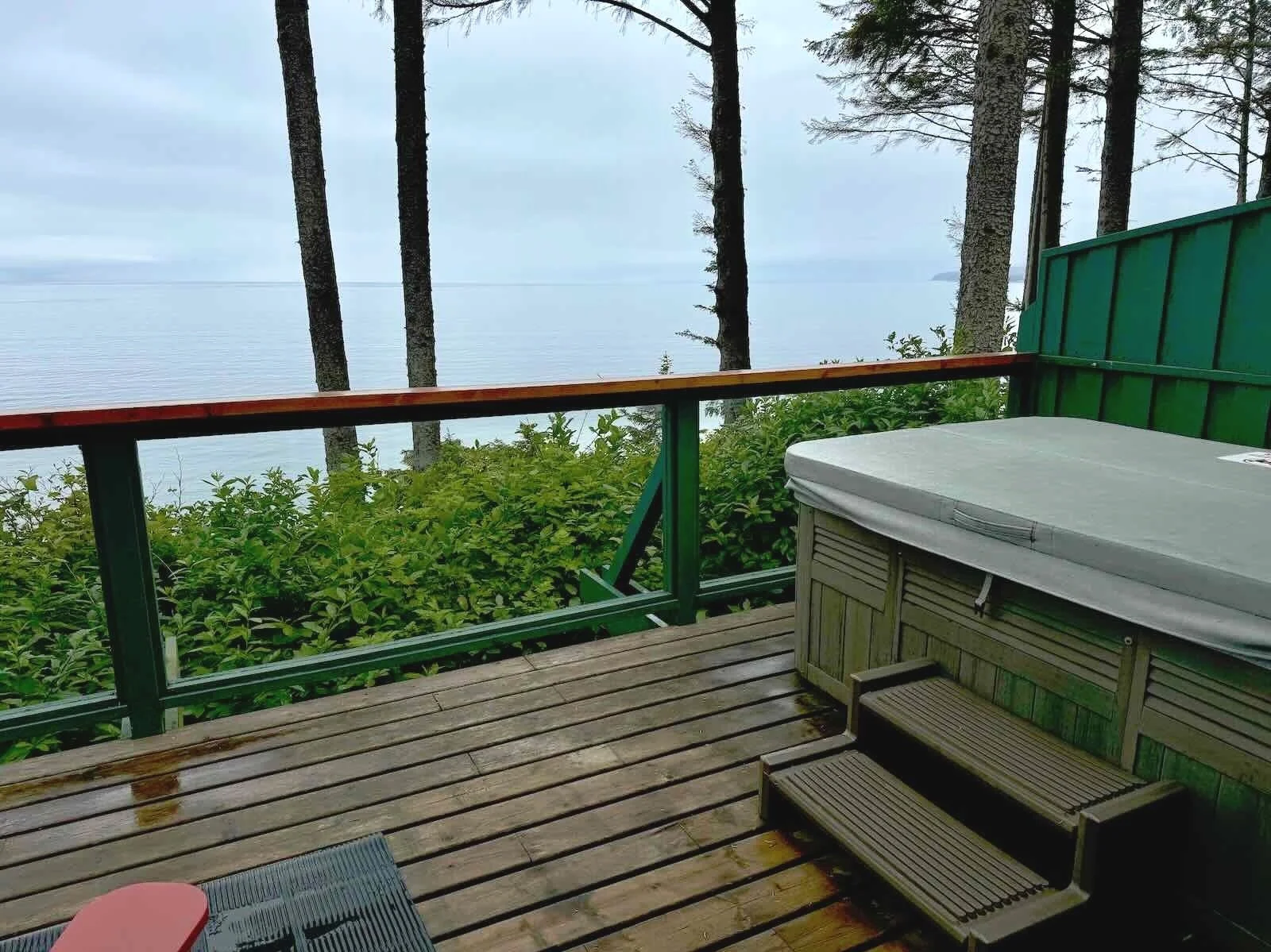 Hot tub on private deck