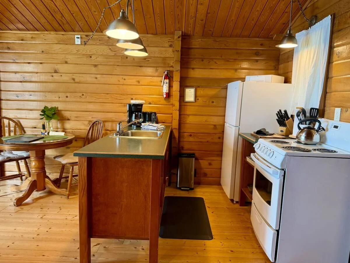 Full kitchen and dining area in Orca
