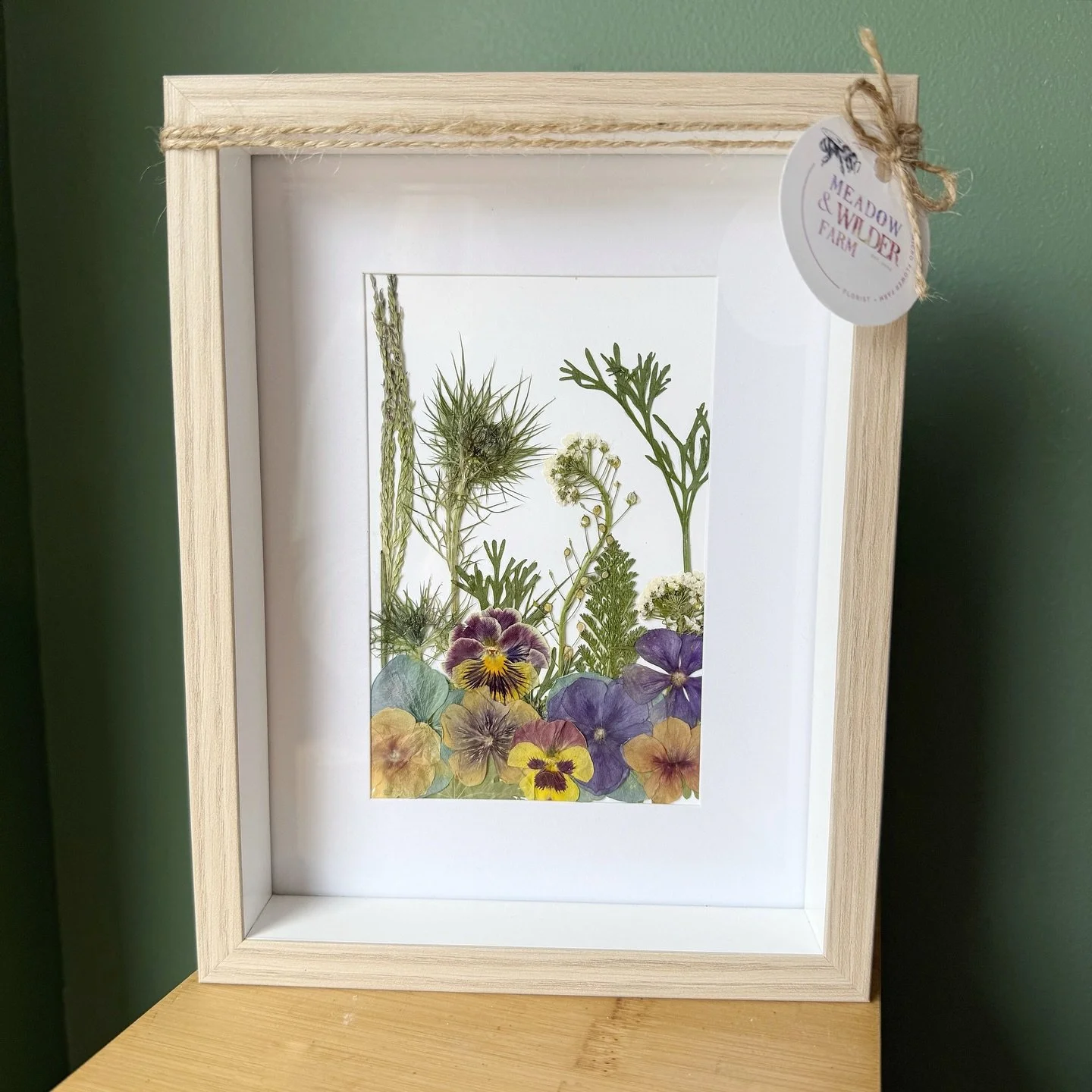 This little cutie is available now @themalbon_bungendore 
&bull;
&bull;
&bull;
#pressedflowers #pressedflowerart #pressedflowerframe #pansies #pressedpansies #flowerart #florist #flowers #flowerlovers #floristbungendore #flowersbungendore #bungendore