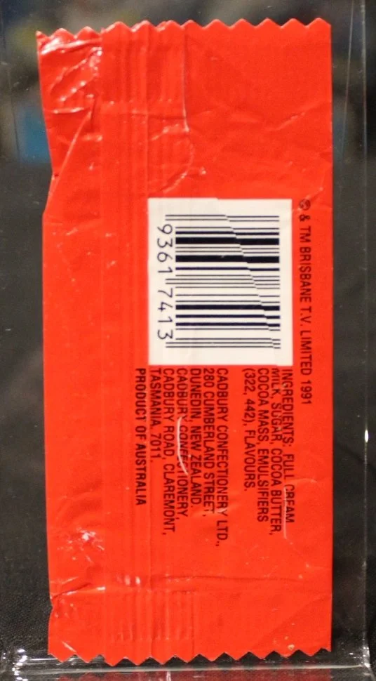 Rear of Agro Cadbury Chocolate Wrapper