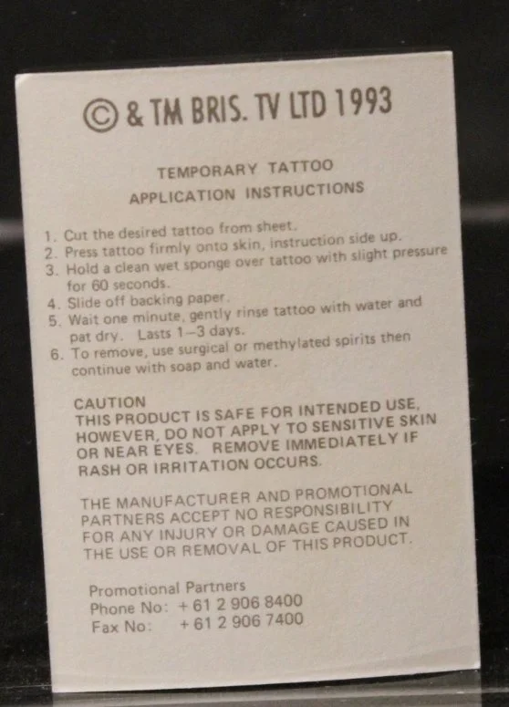 Rear of Agro Temporary Tattoos