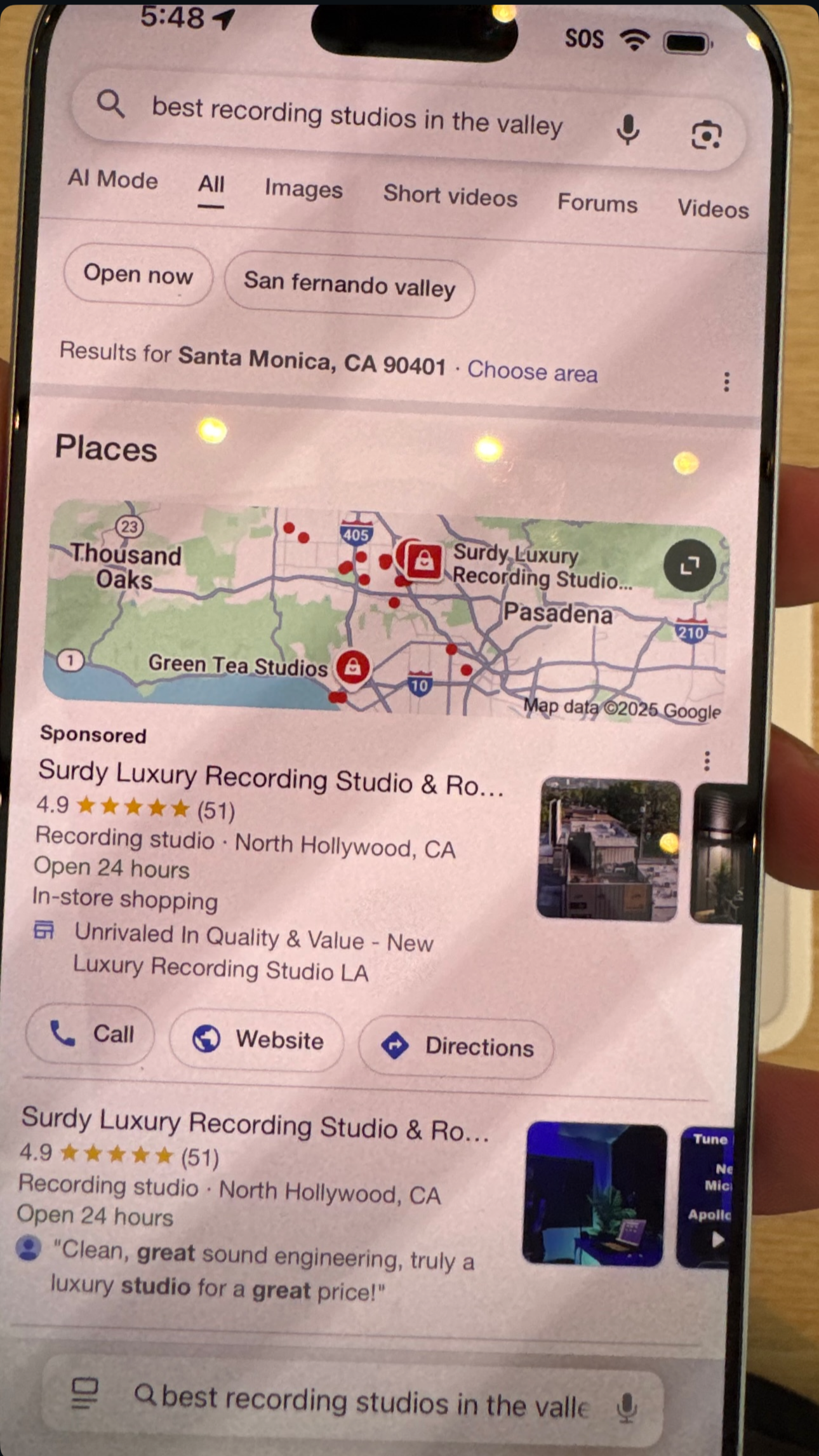 SURDY shot up to the top of Google Maps rankings in just 16 months, and the Studio has transitioned into an SEO/AIO and website design company! SURDY Luxury Recording Studio Los Angeles closed on February 1, 2026.