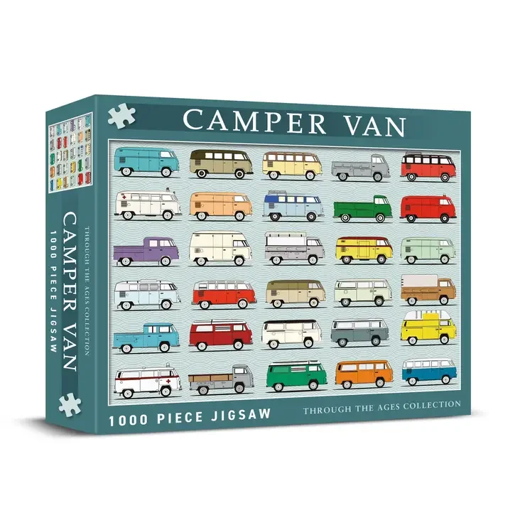 Camper Van Through the Ages Jigsaw Puzzle - 1000 Pieces