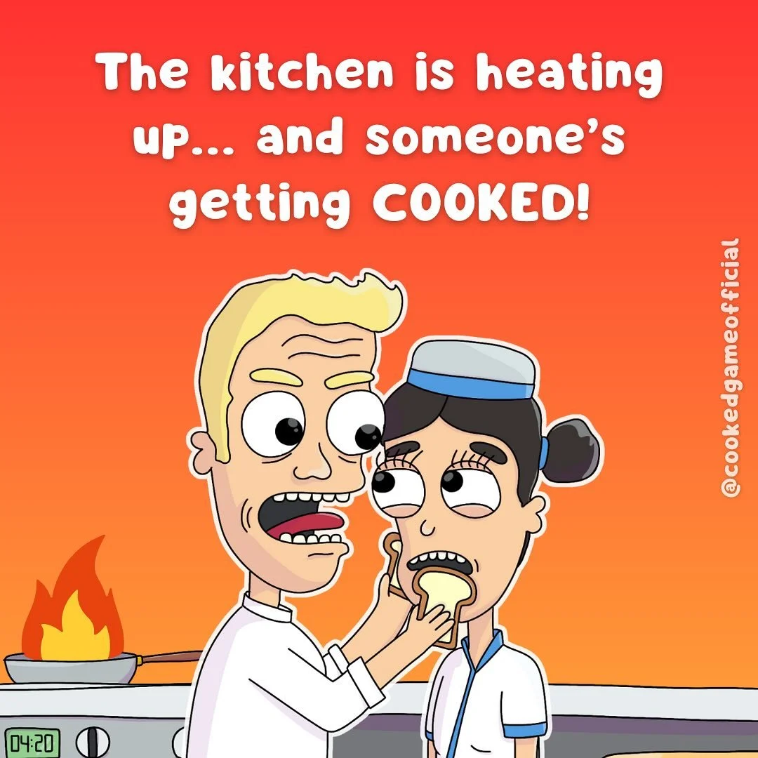 π₯ “The kitchen is heating up… and someone’s getting Cooked!” π₯
Tired of searching for the perfect card game to spice up game night? Look no further — Cooked is the hot new game sizzling its way to your dining room ta