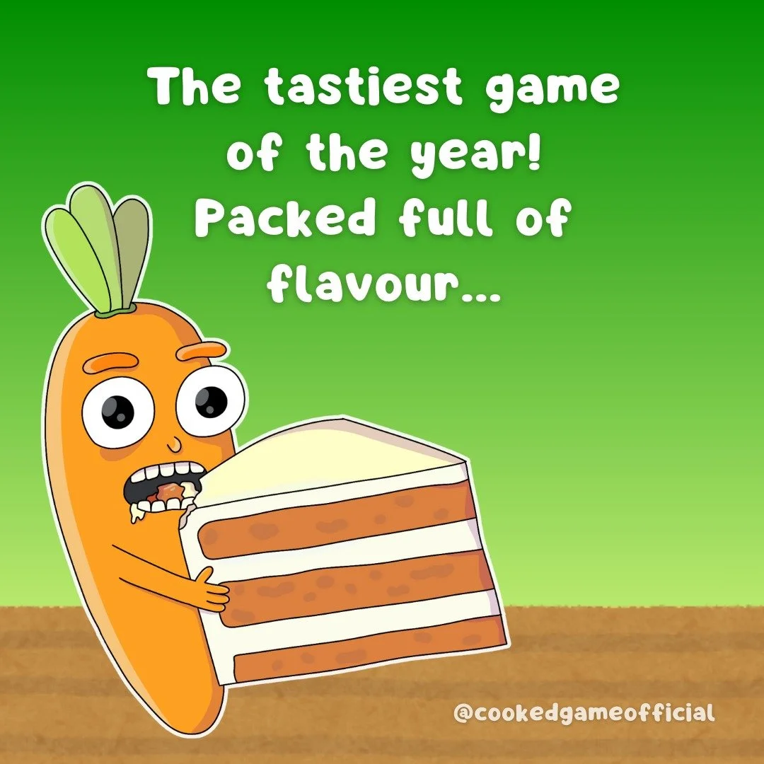 Looking for a tasty game that can be played by the whole family?
Well, look no further... Cooked has you covered. Cooked is a fast paced party style card game that will have you coming back for seconds.... 
Cooked can be played by 2-6 players aged