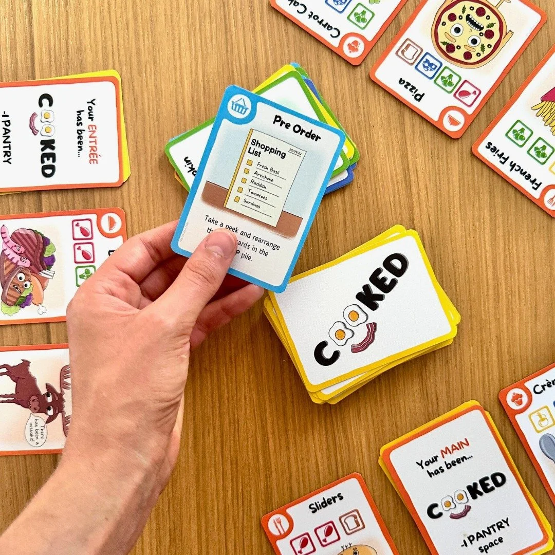 The kitchen is almost open!
Cooked hits Kickstarter on Nov 5 at 8 AM (AEST)! π³
Collect ingredients, play action cards, and stir up total chaos in this food-themed party game.
Head to our Kickstarter pre-launch page (link in bio) and hit “Not