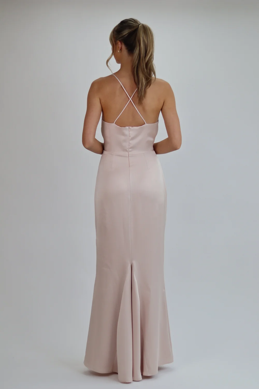 Grace in Nude Pink Satin  Olivia & Rose Bridesmaids