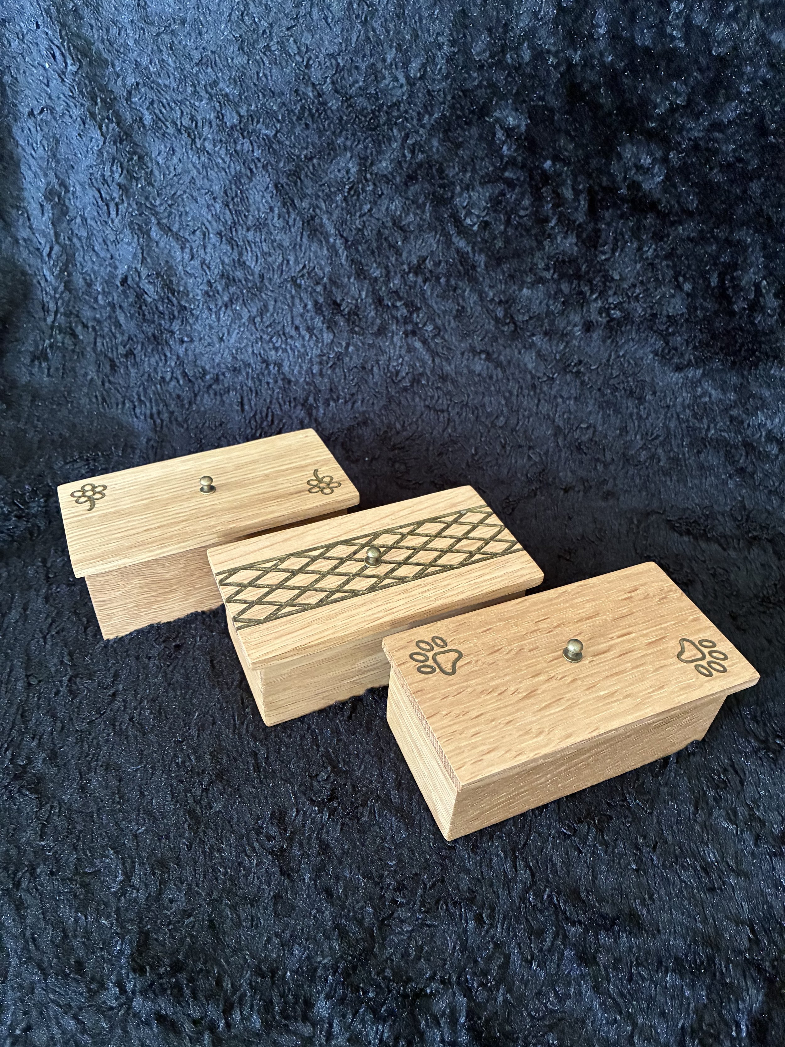 Solid Oak/Resin Jewellery Boxes