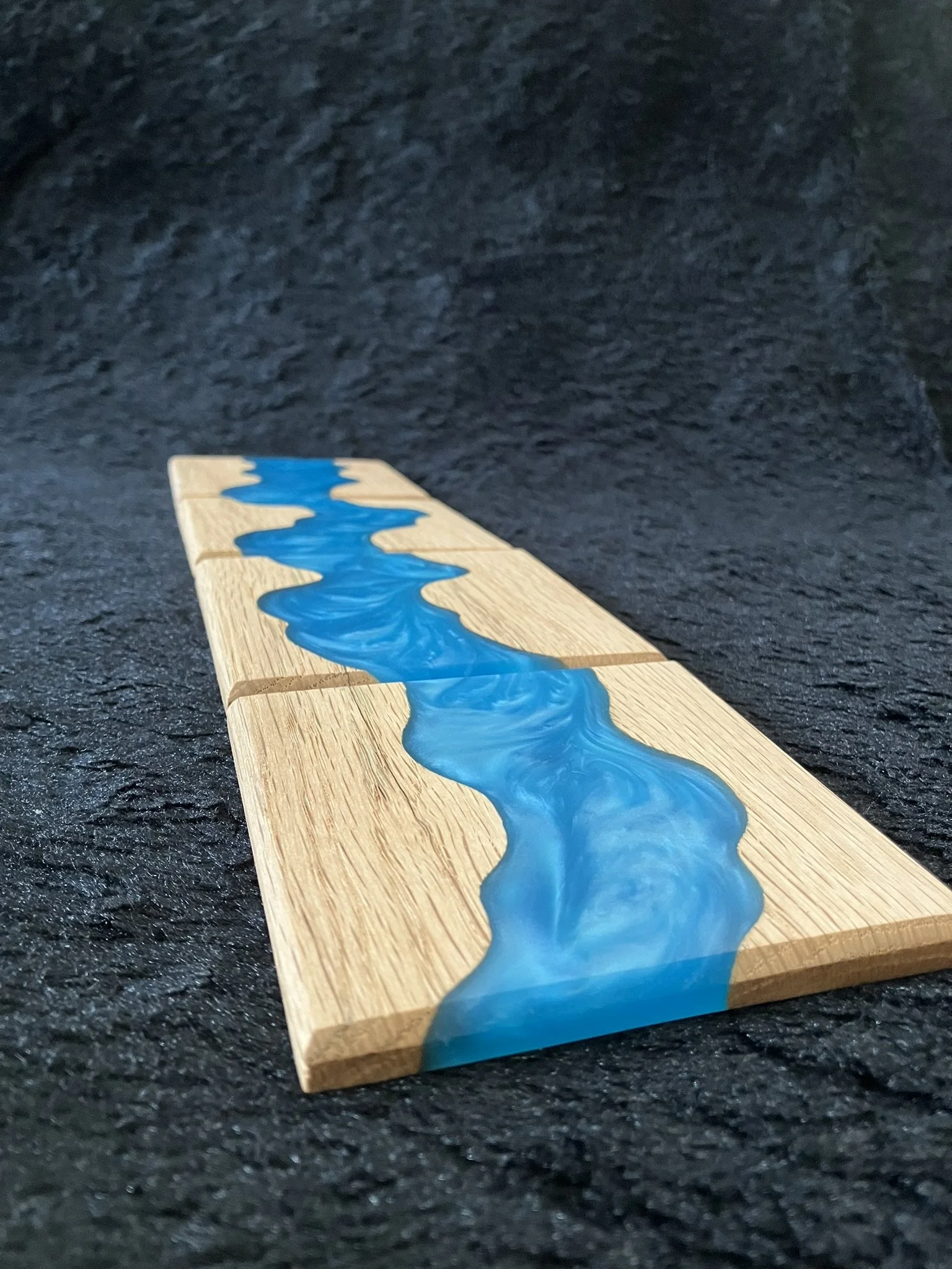 Blue Resin River Coasters