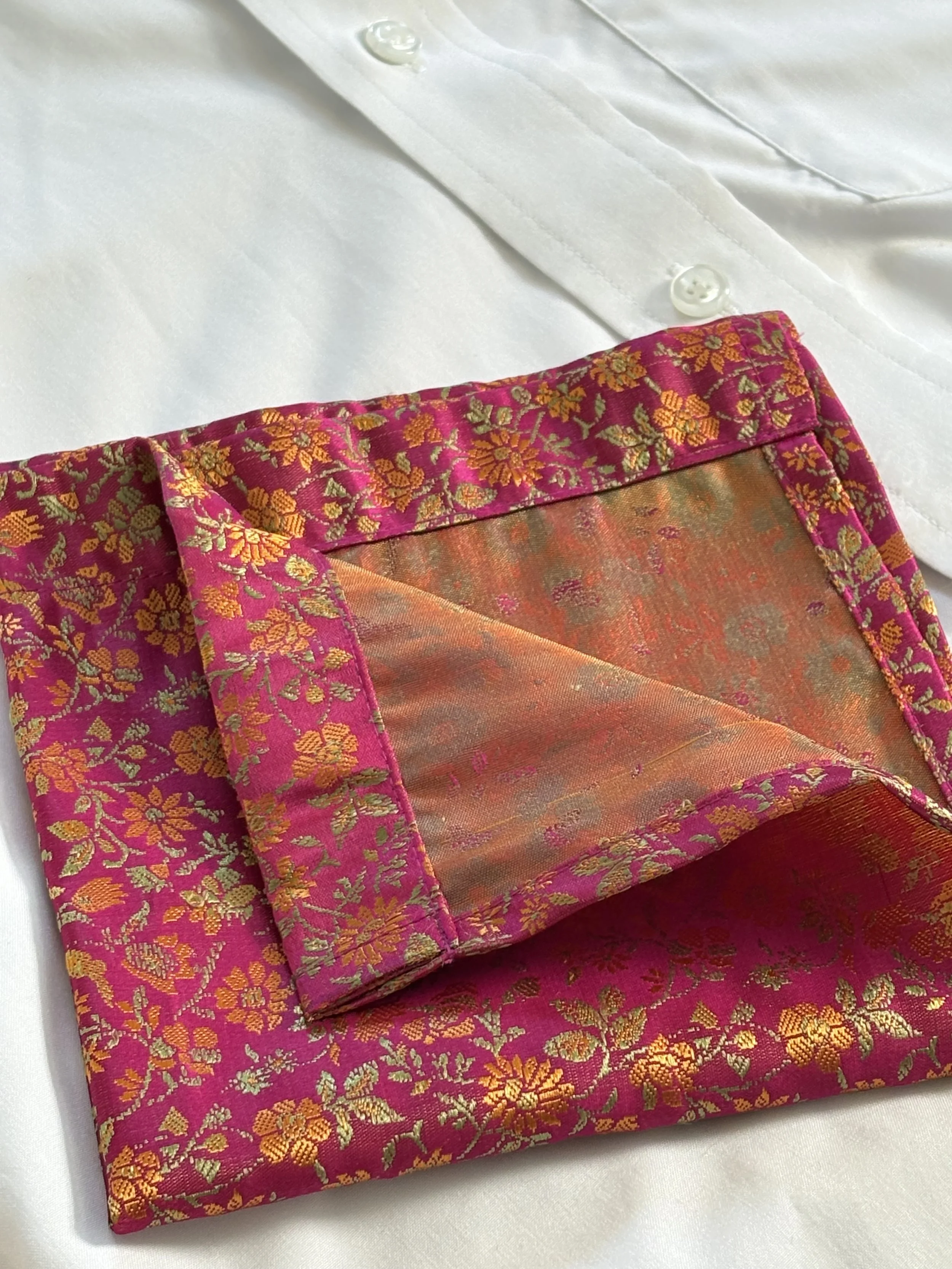 Magenta Pocket Square