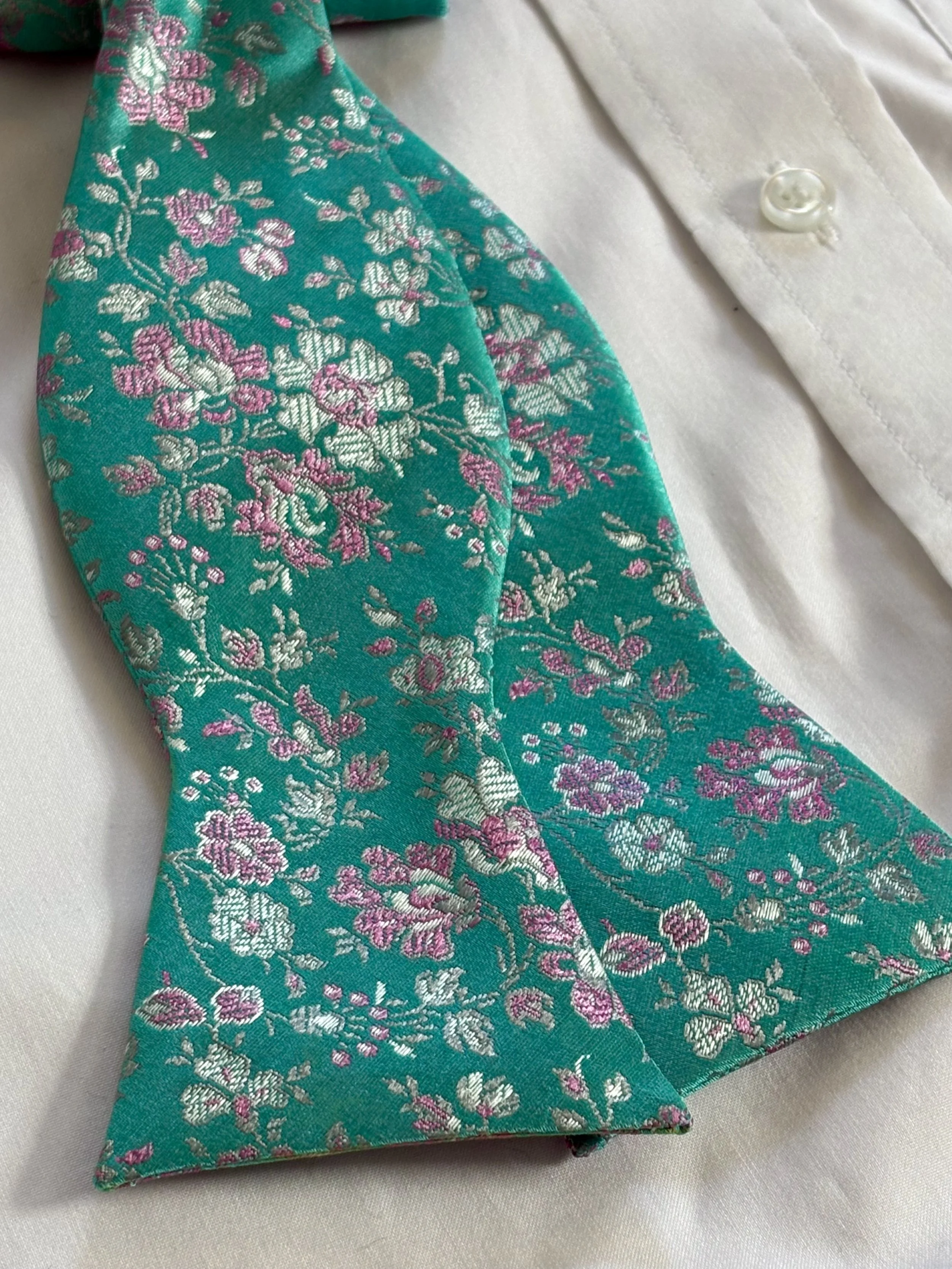 Teal Self-tie Bow Tie (Preorder)
