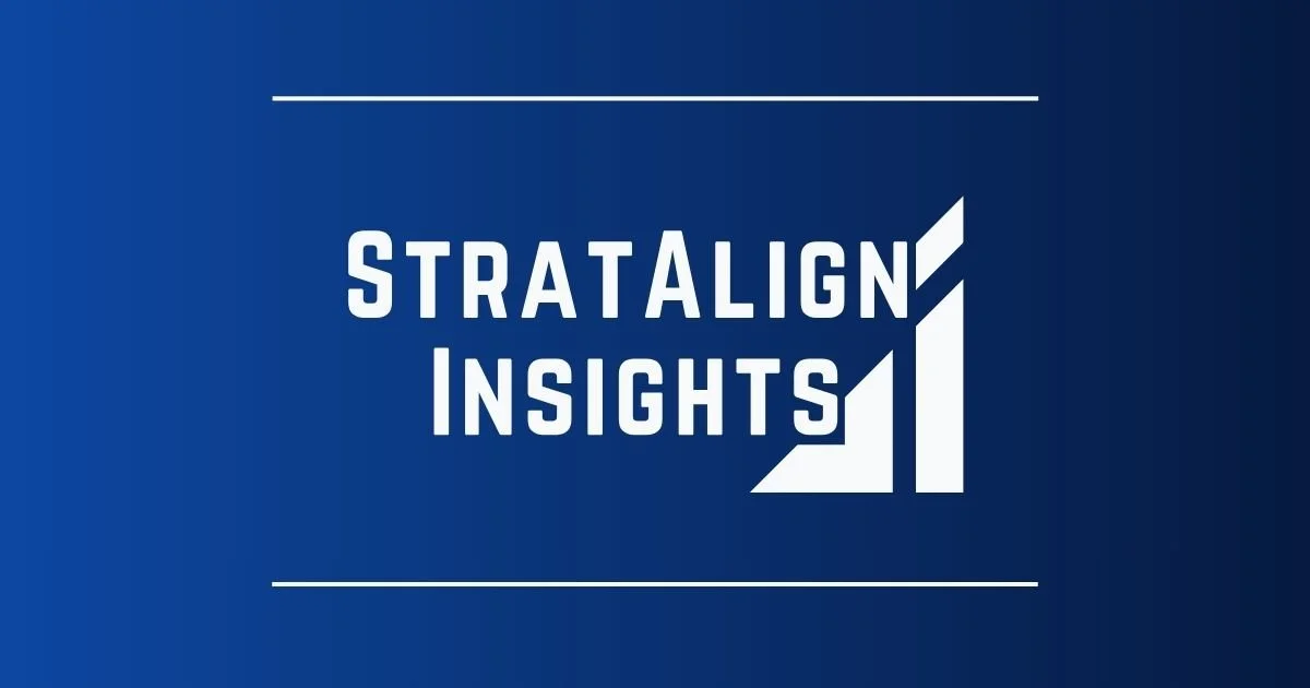 StratAlign Insights logo with blue gradient.