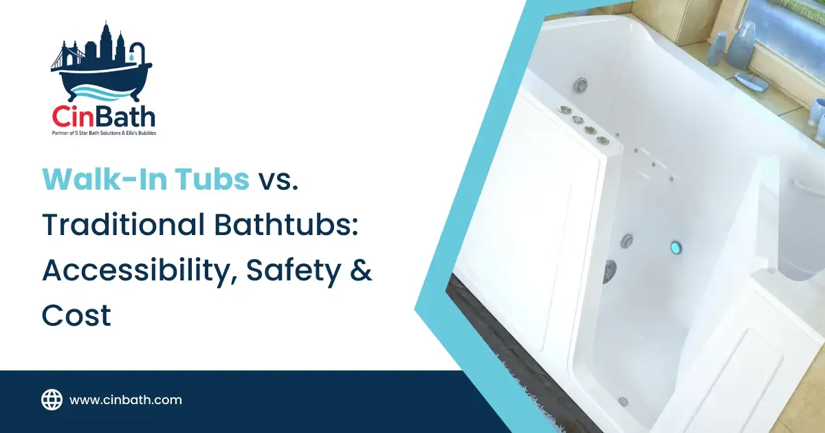 Walk-In Tubs vs. Traditional Bathtubs: Accessibility, Safety & Cost Comparisons